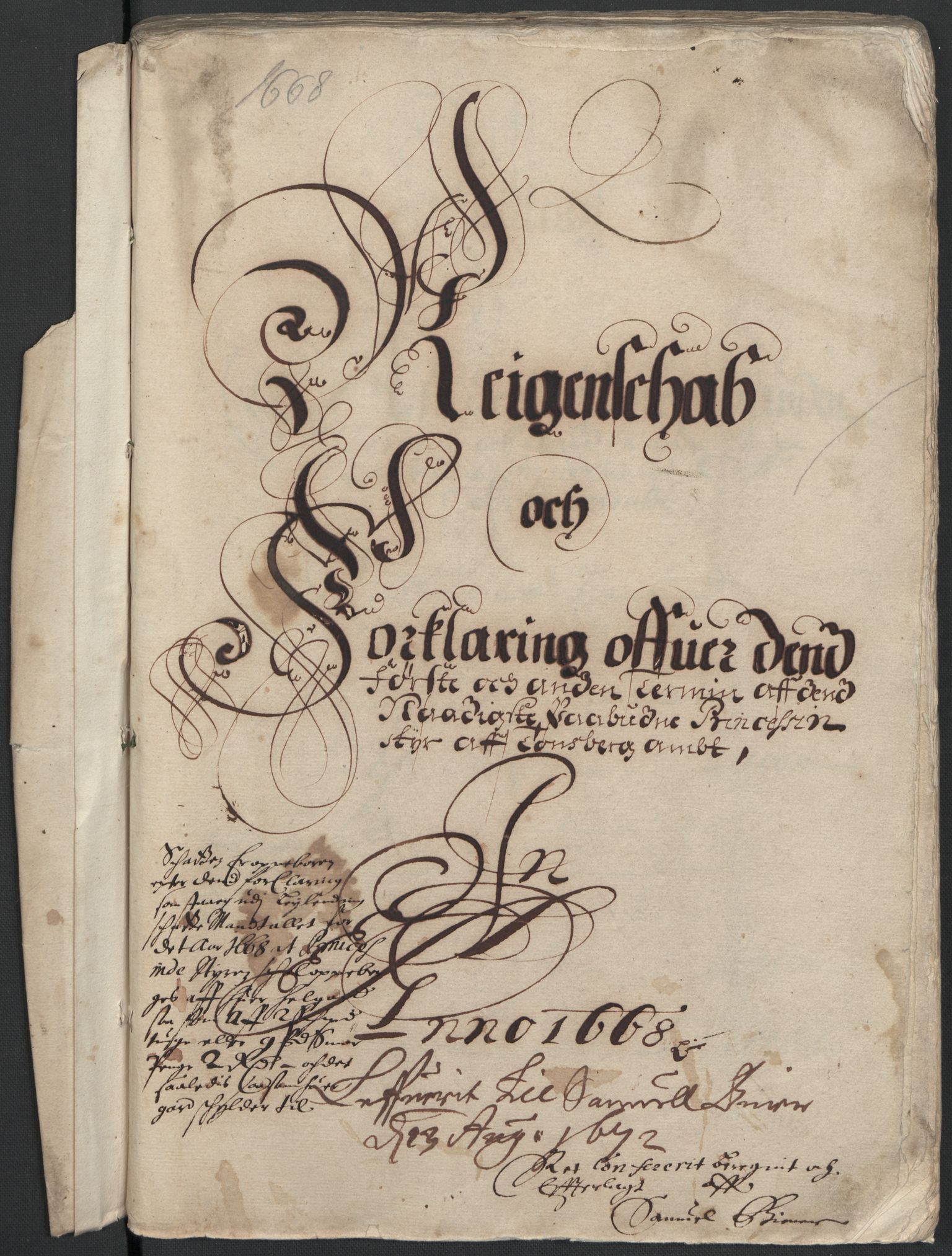 Rentekammeret inntil 1814, Reviderte regnskaper, Fogderegnskap, RA/EA-4092/R32/L1840: Fogderegnskap Jarlsberg grevskap, 1664-1673, p. 171
