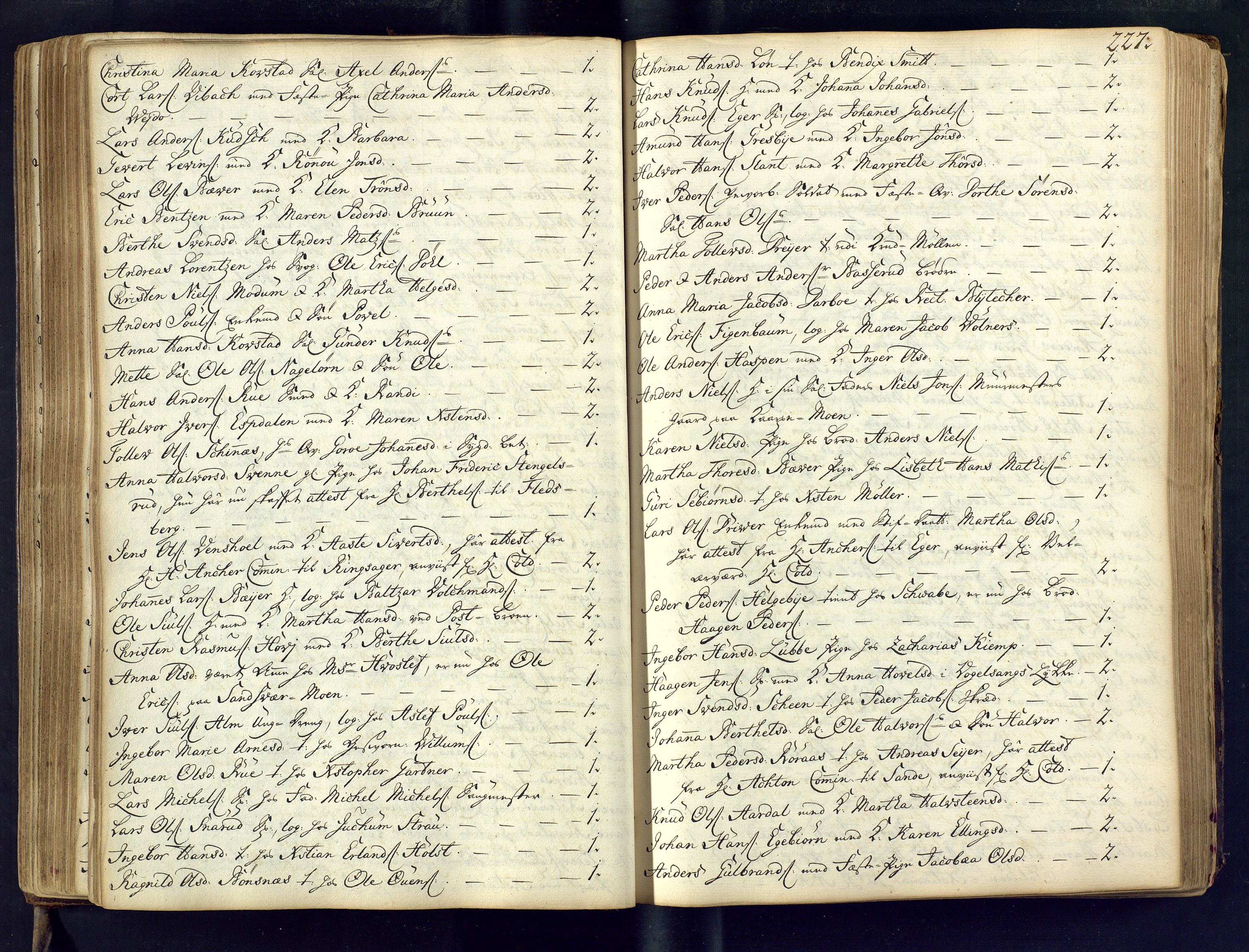 Kongsberg kirkebøker, AV/SAKO-A-22/M/Ma/L0002: Communicants register no. 2, 1739-1745, p. 227