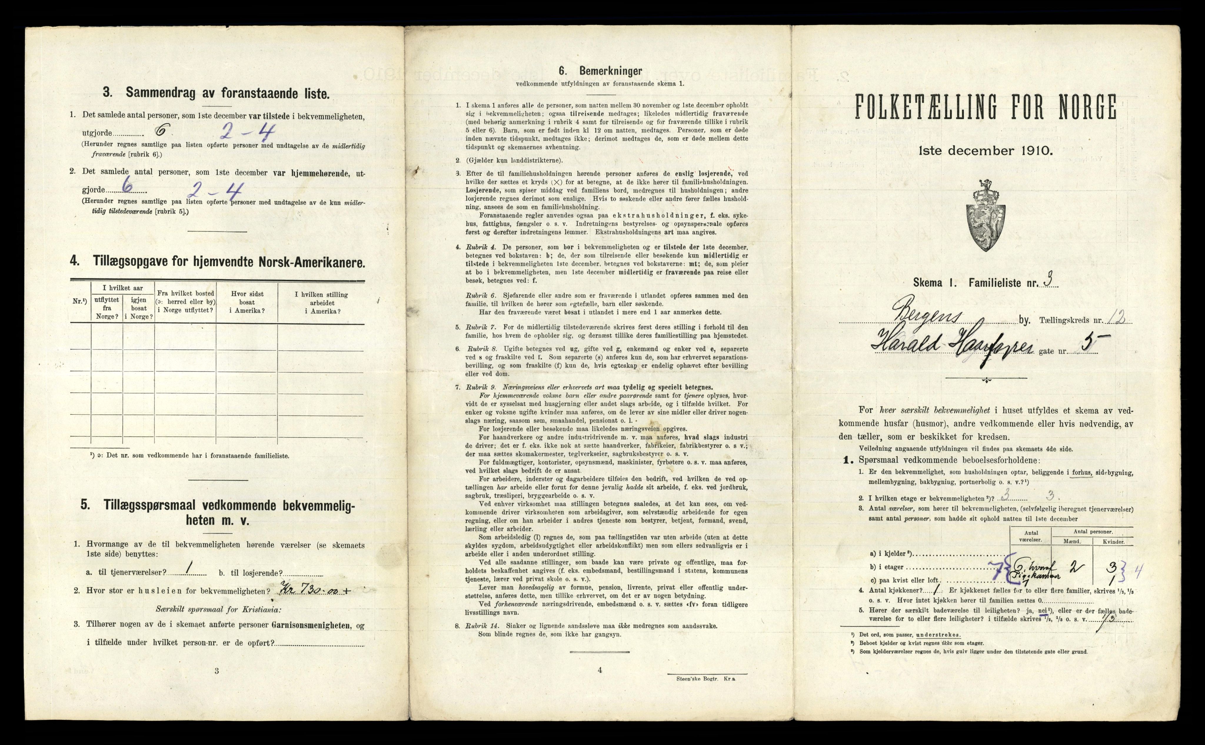 RA, 1910 census for Bergen, 1910, p. 4129