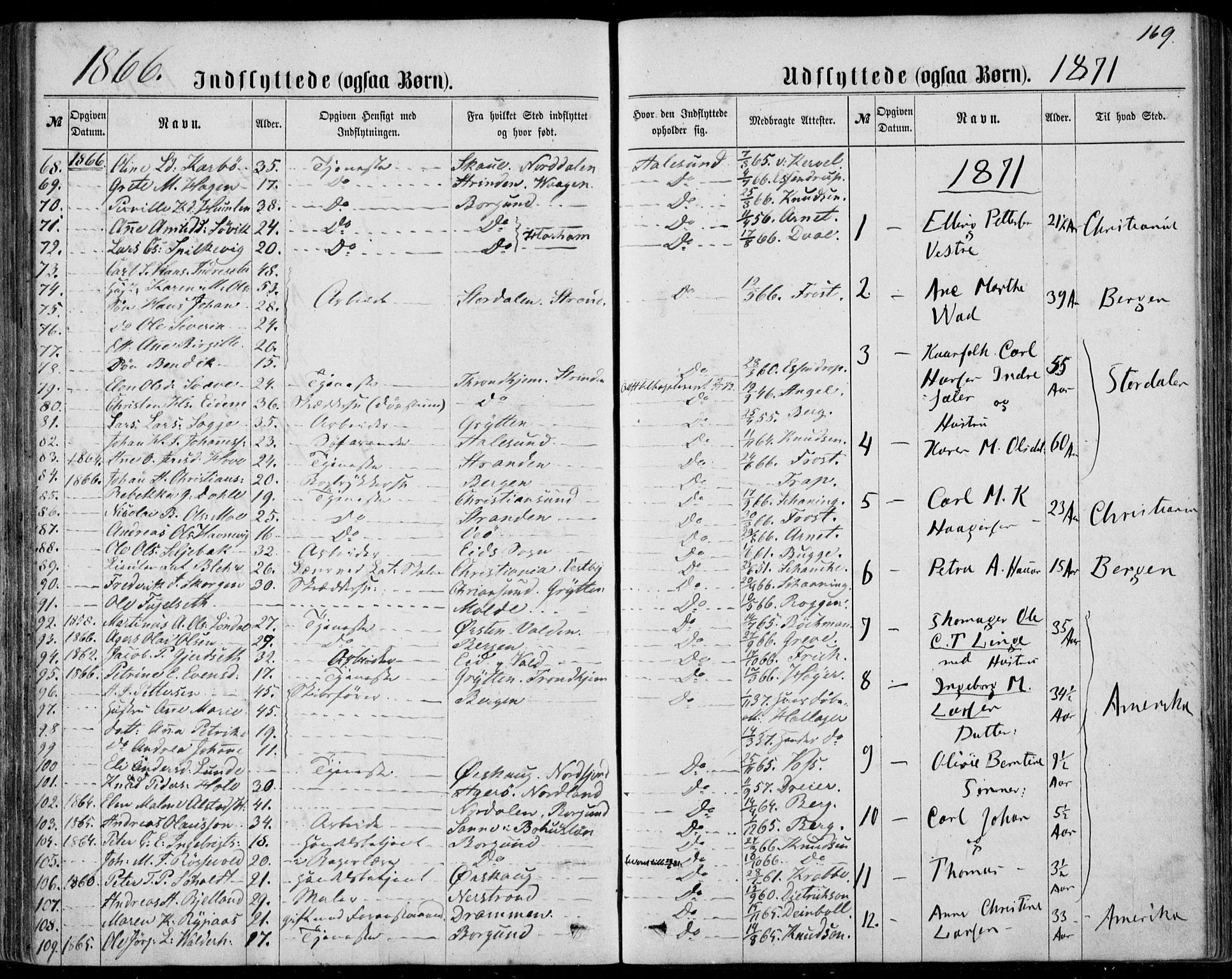 Ministerialprotokoller, klokkerbøker og fødselsregistre - Møre og Romsdal, SAT/A-1454/529/L0452: Parish register (official) no. 529A02, 1864-1871, p. 169