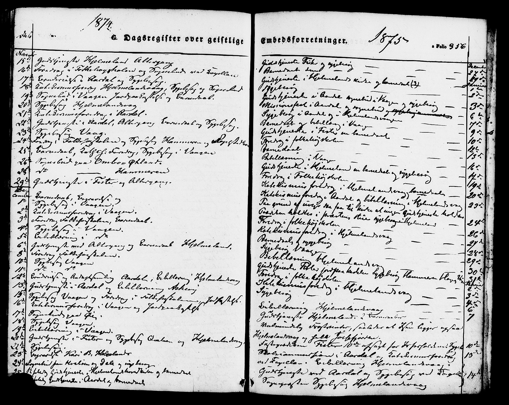 Hjelmeland sokneprestkontor, SAST/A-101843/01/IV/L0011: Parish register (official) no. A 11, 1861-1878, p. 356