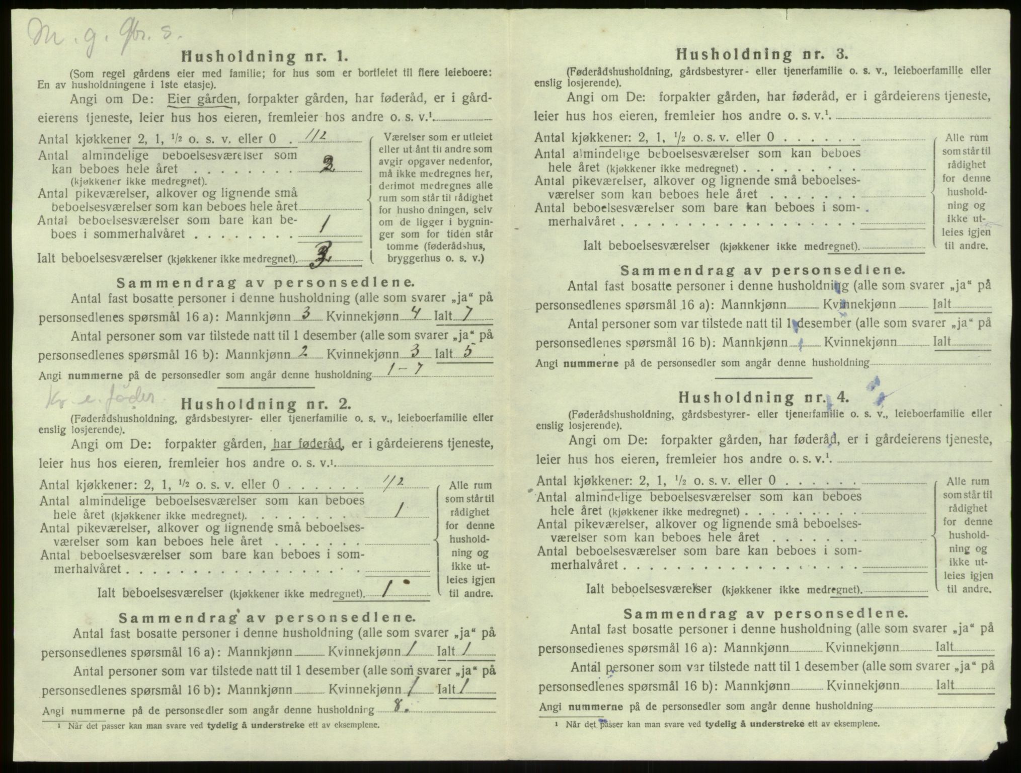 SAB, 1920 census for Lindås, 1920, p. 1424