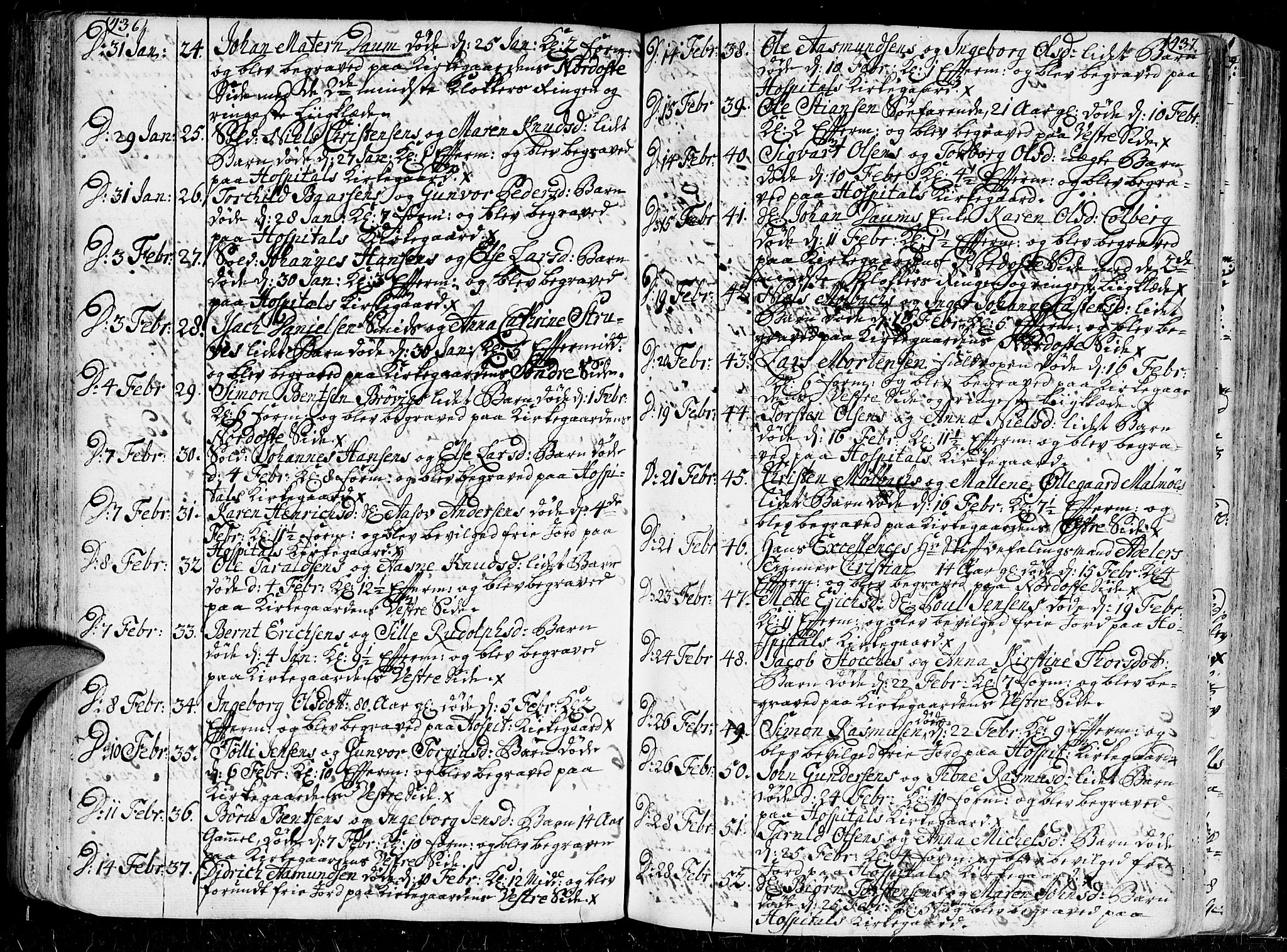 Kristiansand domprosti, AV/SAK-1112-0006/F/Fa/L0001: Parish register (official) no. A 1, 1734-1793, p. 436-437