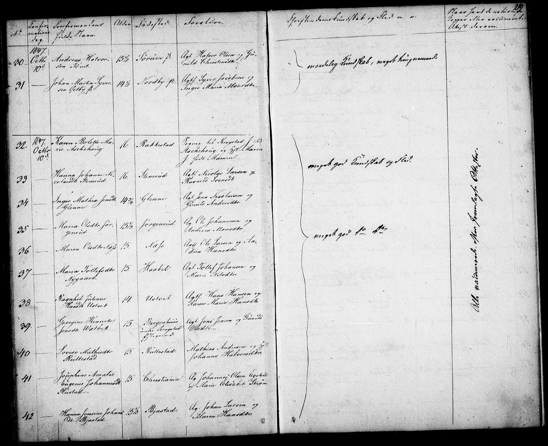 Kråkstad prestekontor Kirkebøker, AV/SAO-A-10125a/F/Fa/L0005: Parish register (official) no. I 5, 1837-1847, p. 219