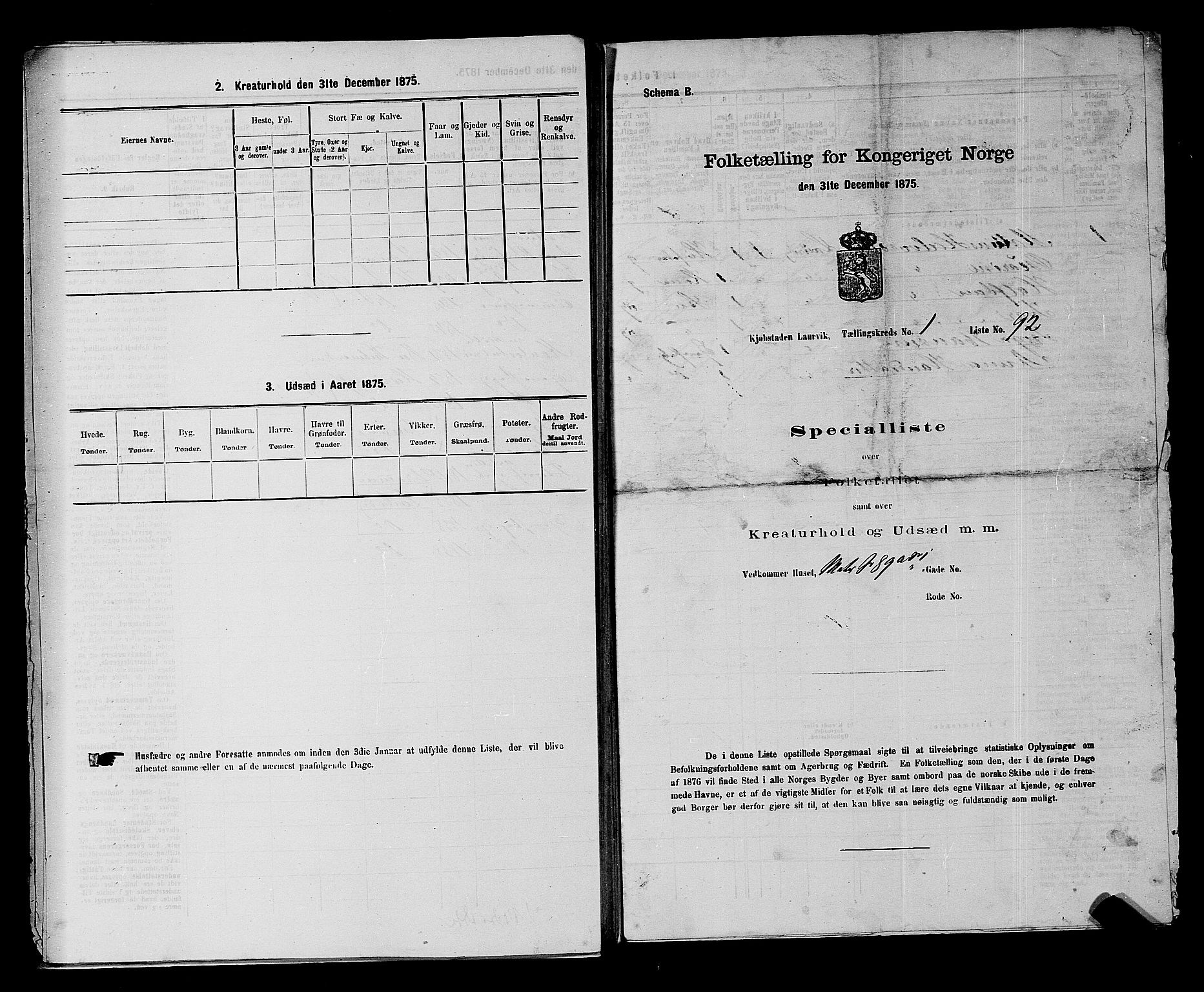 SAKO, 1875 census for 0707P Larvik, 1875, p. 218