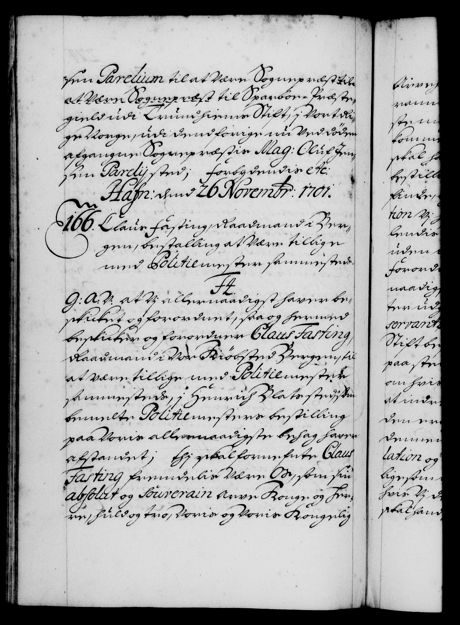 Danske Kanselli 1572-1799, RA/EA-3023/F/Fc/Fca/Fcaa/L0018: Norske registre, 1699-1703, p. 274b