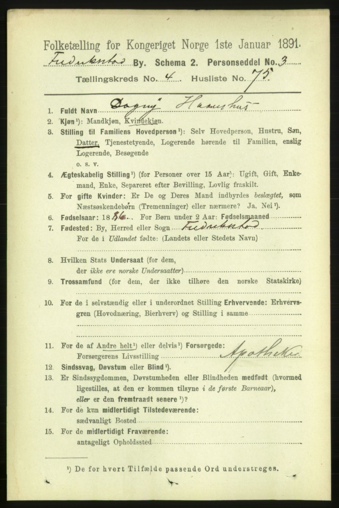 RA, 1891 census for 0103 Fredrikstad, 1891, p. 6824