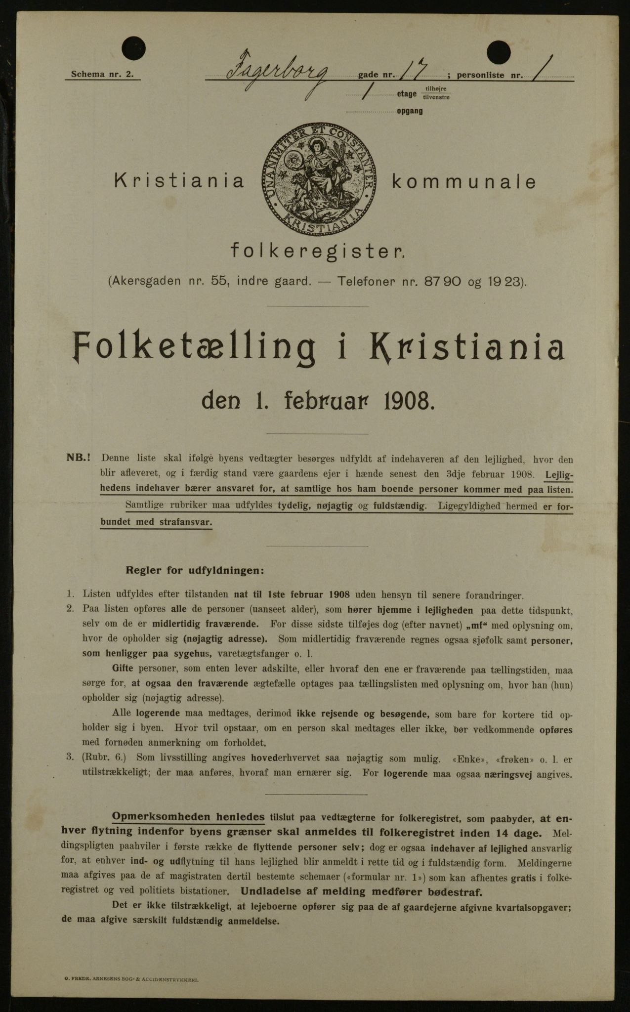 OBA, Municipal Census 1908 for Kristiania, 1908, p. 20969