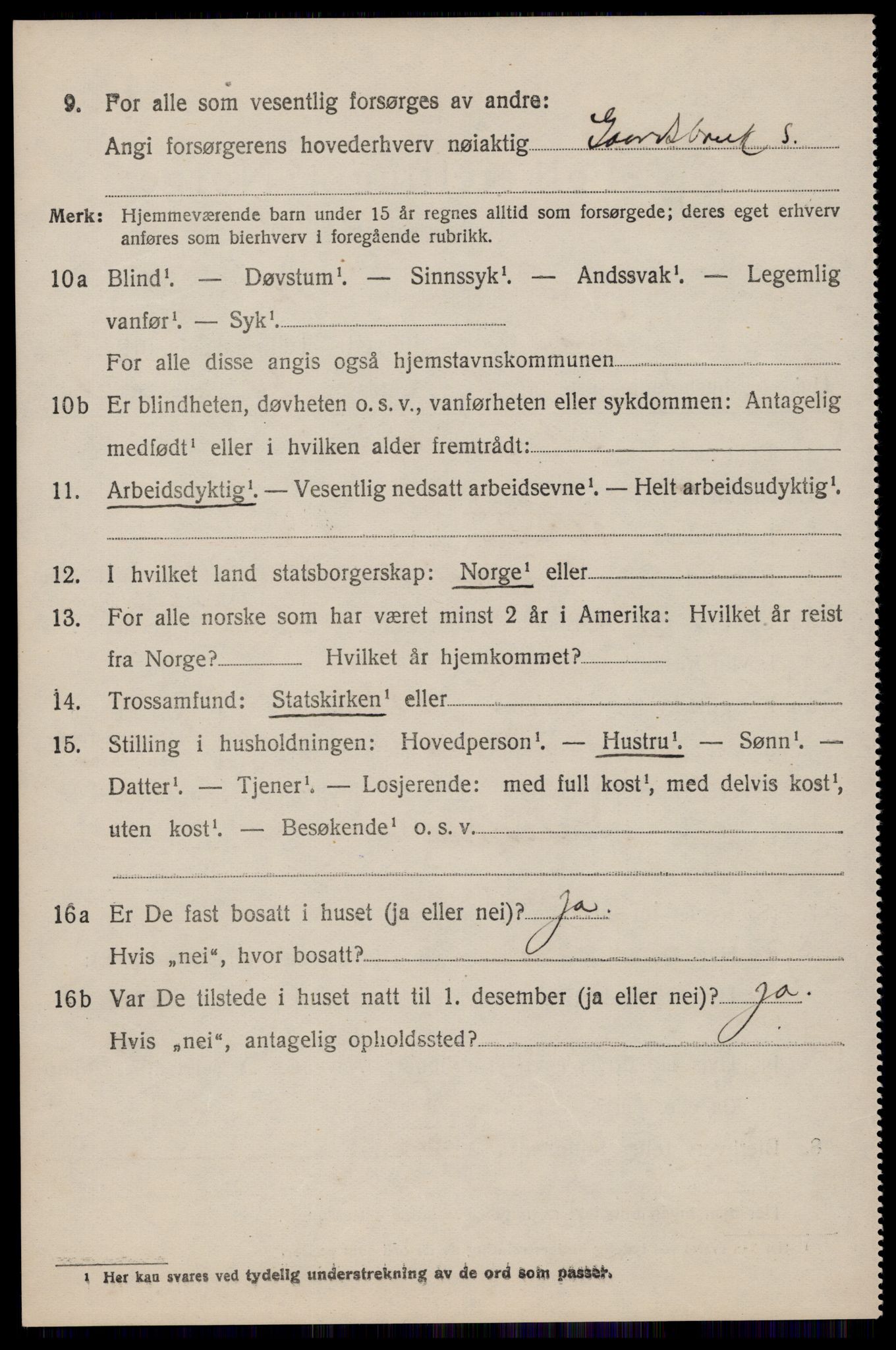 SAST, 1920 census for Sand, 1920, p. 1890