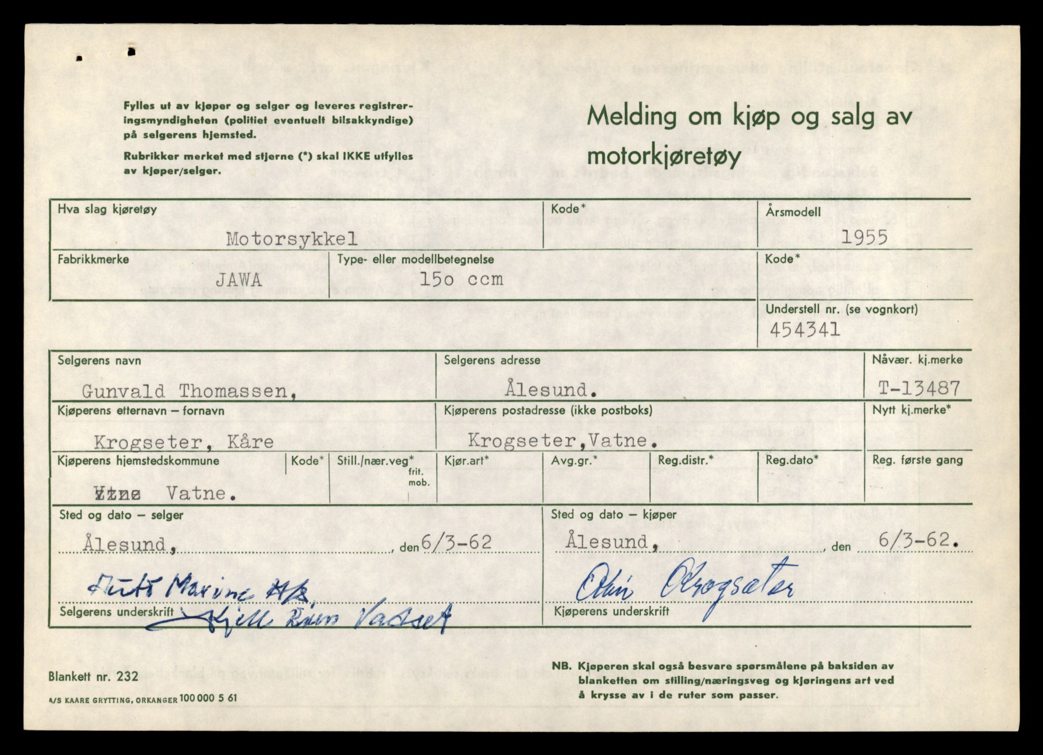 Møre og Romsdal vegkontor - Ålesund trafikkstasjon, AV/SAT-A-4099/F/Fe/L0039: Registreringskort for kjøretøy T 13361 - T 13530, 1927-1998, p. 2183