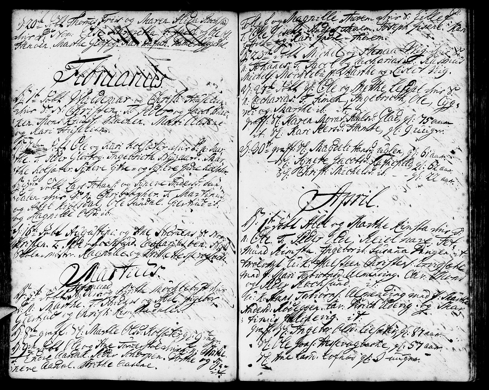 Davik sokneprestembete, SAB/A-79701/H/Haa/Haaa/L0002: Parish register (official) no. A 2, 1742-1816, p. 68