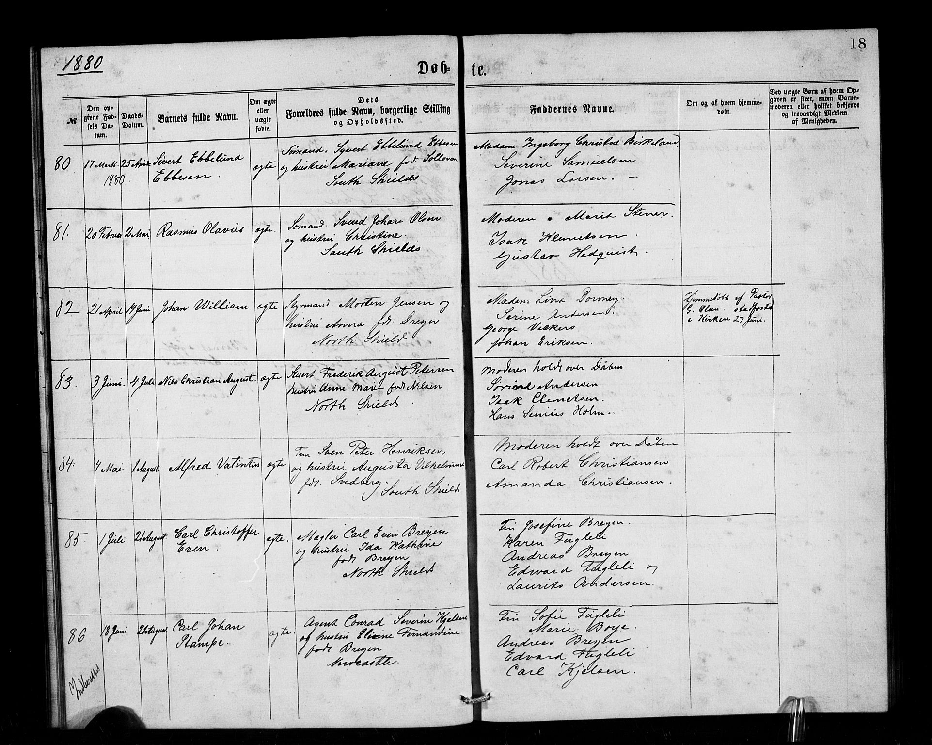 Den norske sjømannsmisjon i utlandet/Tyne-havnene (North Shields og New Castle), SAB/SAB/PA-0101/H/Ha/L0001: Parish register (official) no. A 1, 1865-1883, p. 18