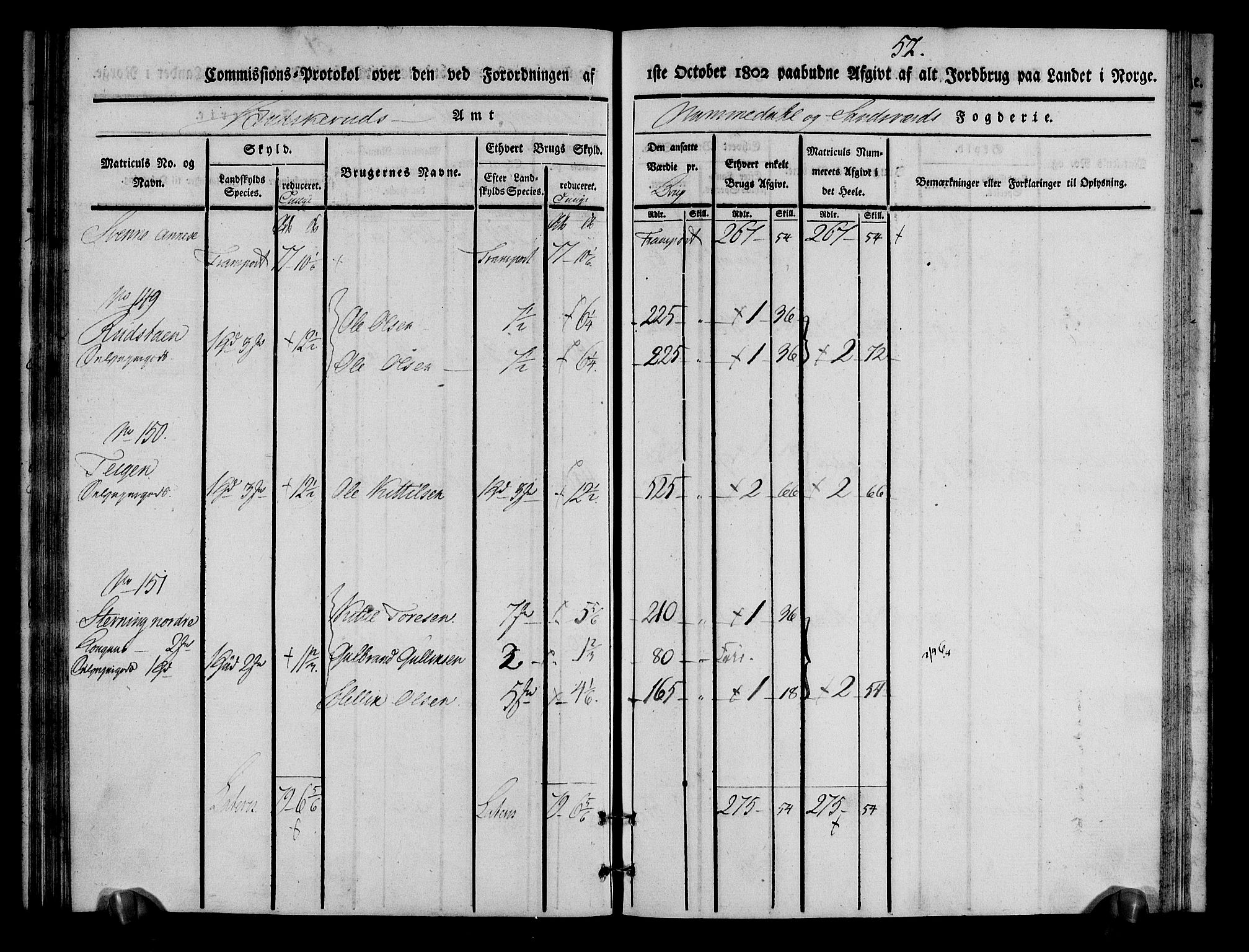 Rentekammeret inntil 1814, Realistisk ordnet avdeling, AV/RA-EA-4070/N/Ne/Nea/L0055: Numedal og Sandsvær fogderi. Kommisjonsprotokoll for Flesberg prestegjeld, 1803, p. 53