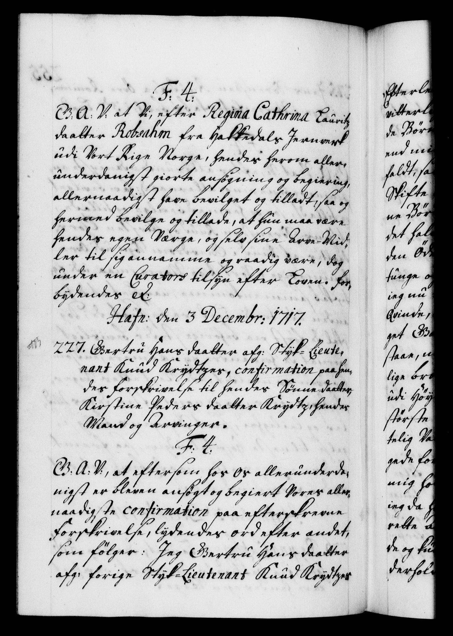 Danske Kanselli 1572-1799, AV/RA-EA-3023/F/Fc/Fca/Fcaa/L0022: Norske registre, 1716-1719, p. 255b