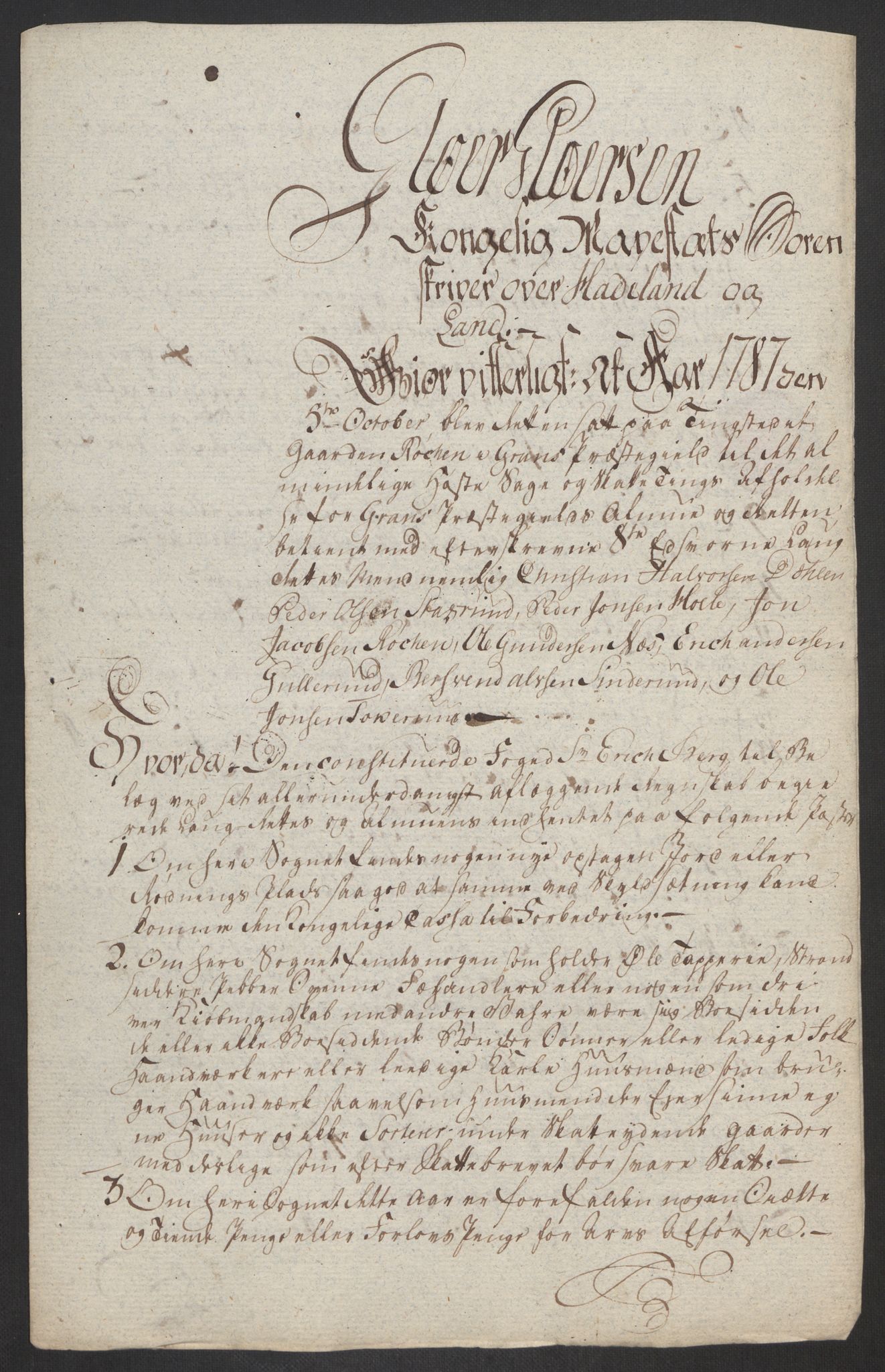 Rentekammeret inntil 1814, Reviderte regnskaper, Fogderegnskap, RA/EA-4092/R19/L1374: Fogderegnskap Toten, Hadeland og Vardal, 1787, p. 47