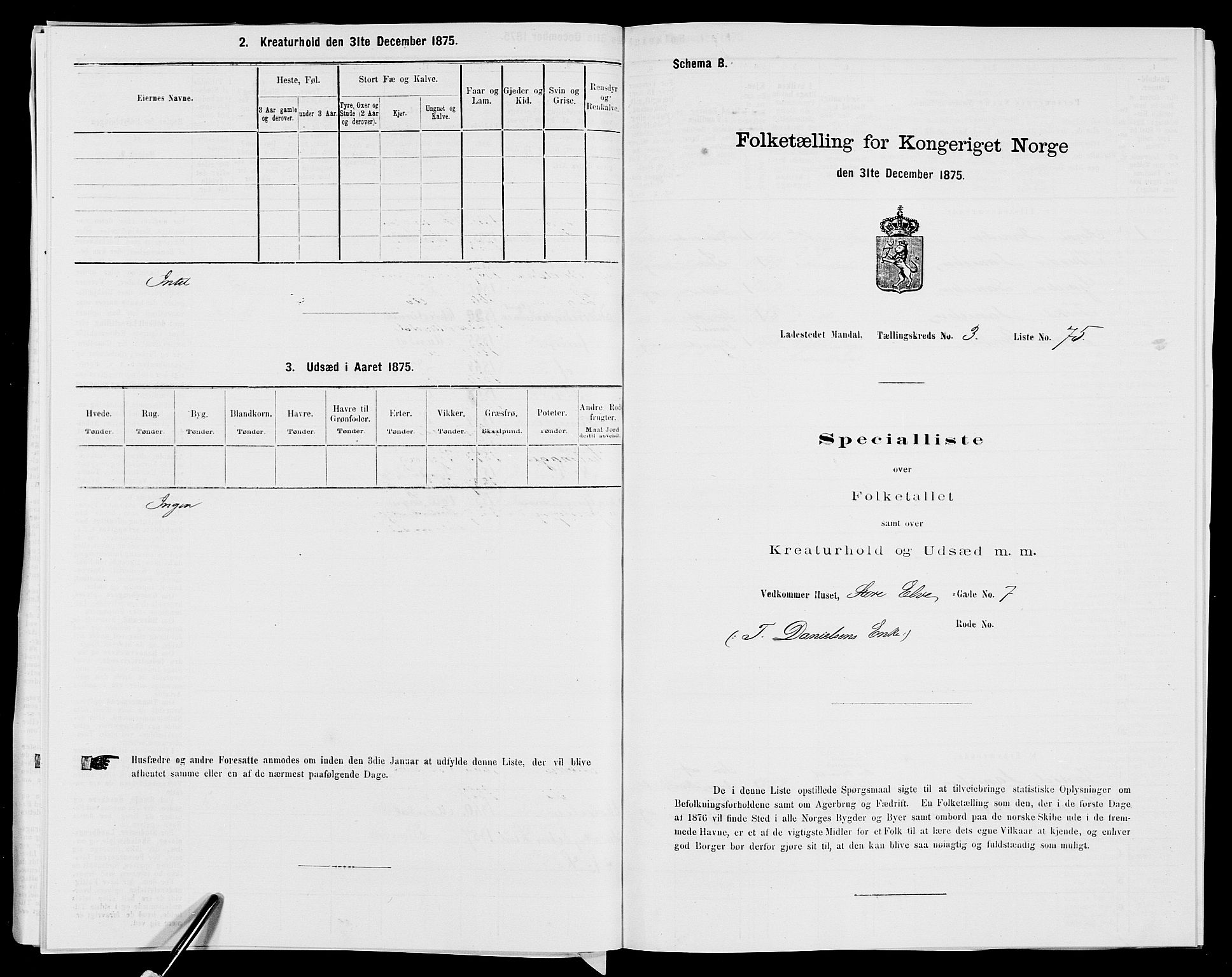 SAK, 1875 census for 1002B Mandal/Mandal, 1875, p. 170