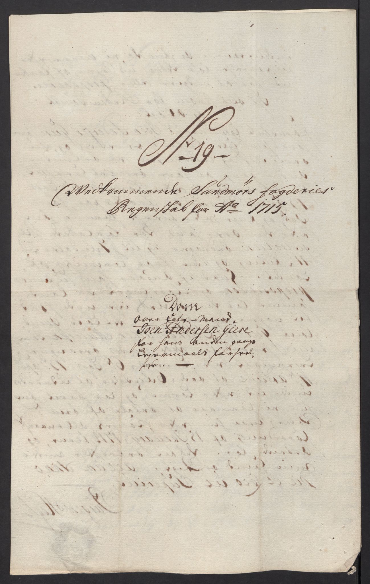 Rentekammeret inntil 1814, Reviderte regnskaper, Fogderegnskap, AV/RA-EA-4092/R54/L3567: Fogderegnskap Sunnmøre, 1715, p. 197