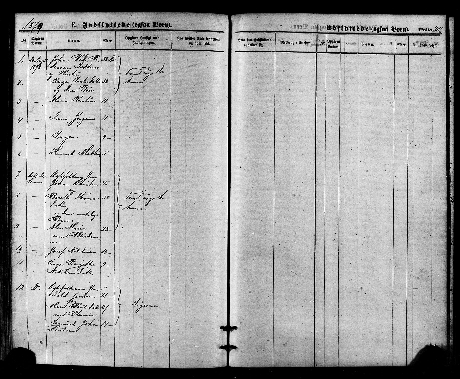 Kistrand/Porsanger sokneprestembete, SATØ/S-1351/H/Ha/L0006.kirke: Parish register (official) no. 6, 1875-1880, p. 206