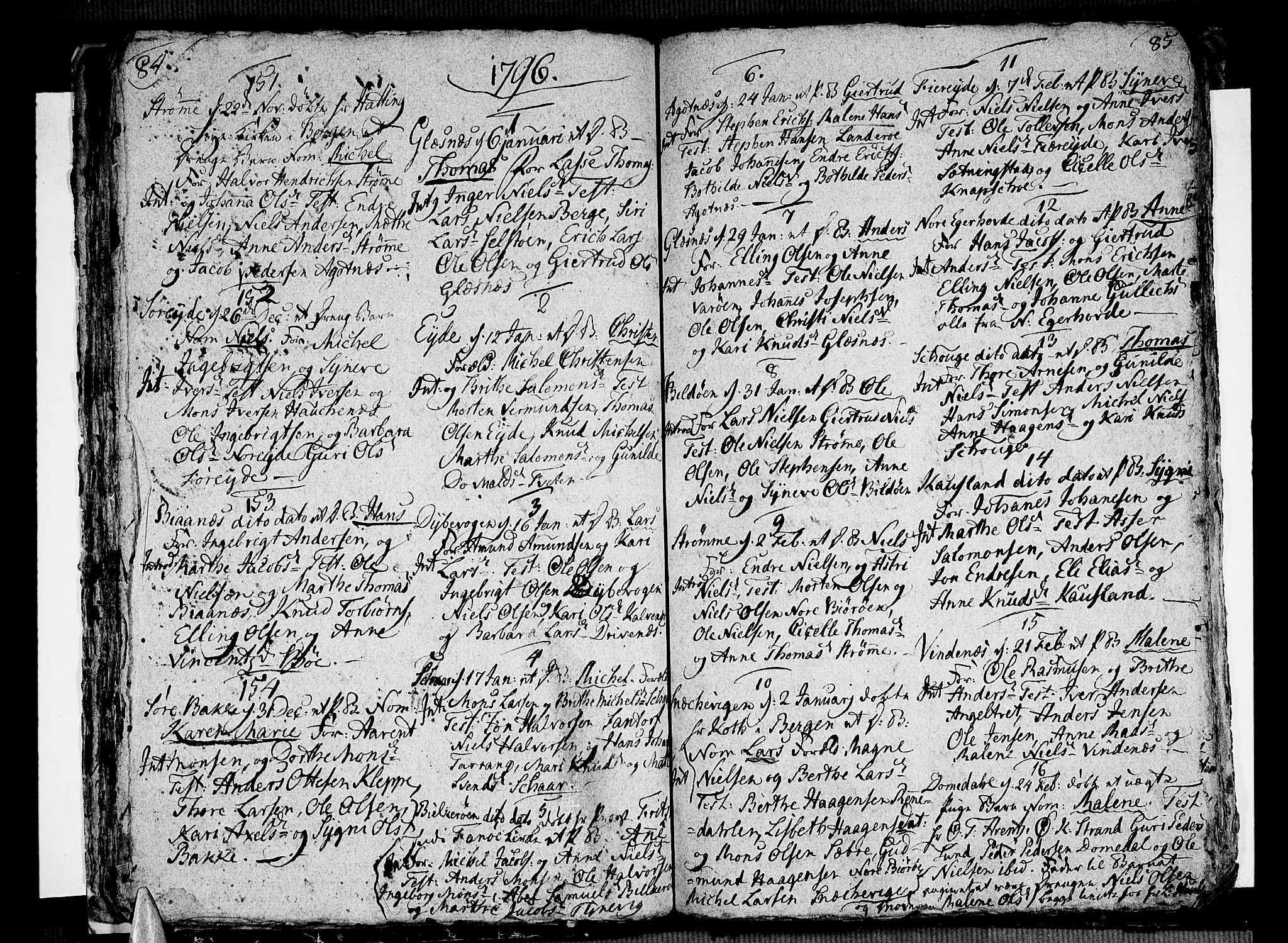 Sund sokneprestembete, AV/SAB-A-99930: Parish register (official) no. A 6, 1787-1798, p. 84-85