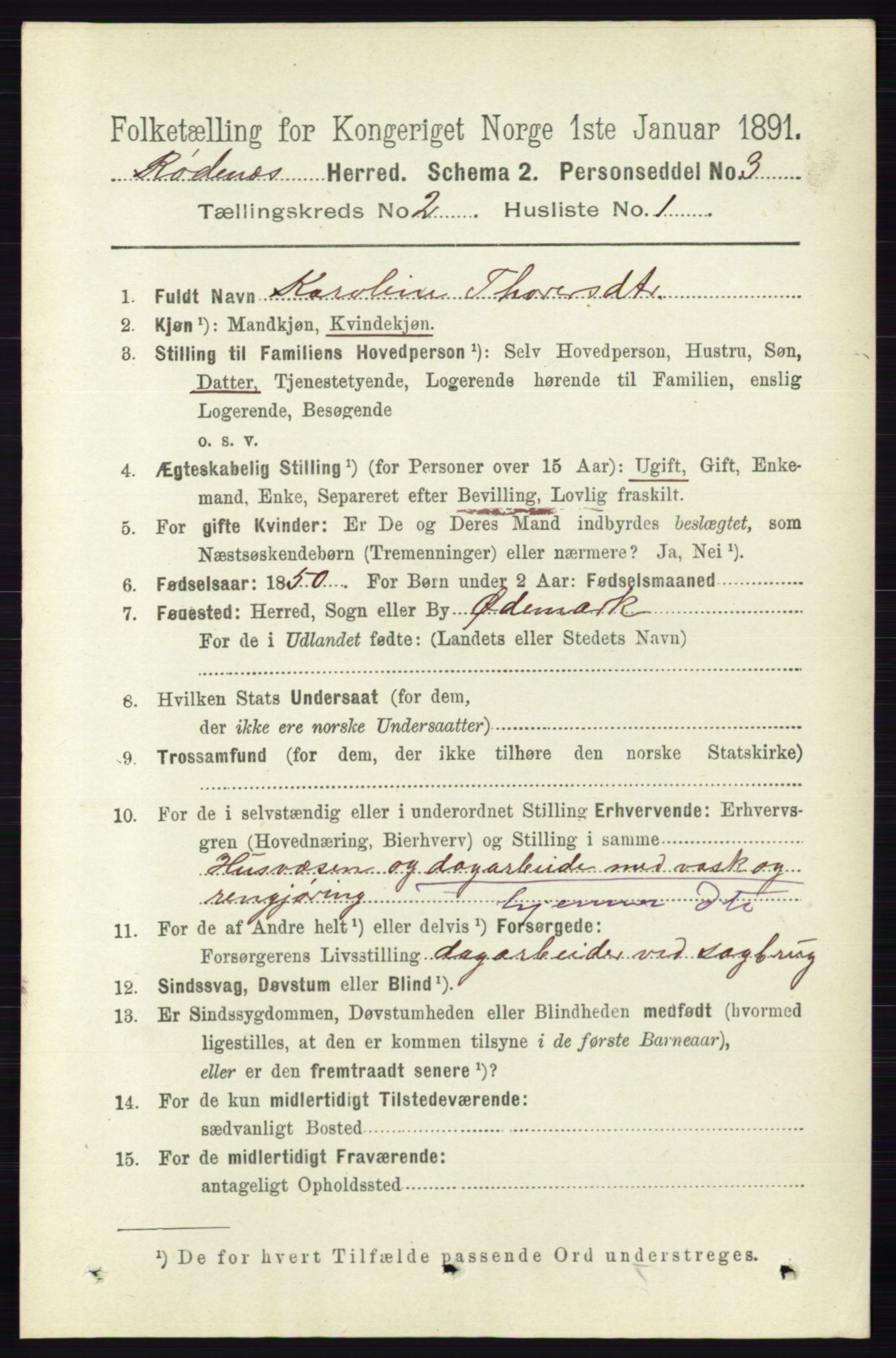 RA, 1891 census for 0120 Rødenes, 1891, p. 729