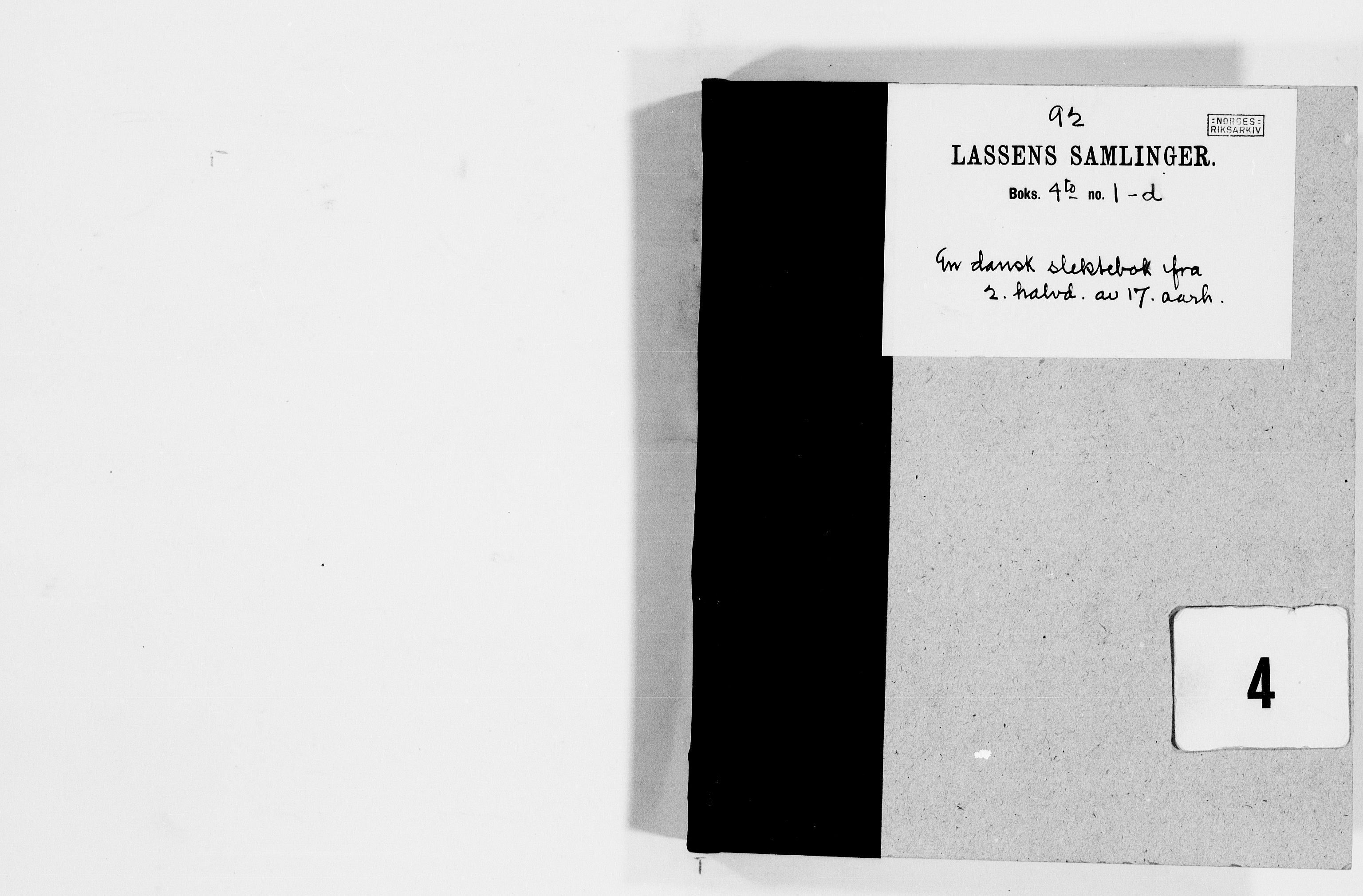 Lassens samlinger, AV/RA-PA-0051/G/L0092: Dokumenter vedrørende Wilhelm Lassens nærmeste familie, 1650-1835, p. 126