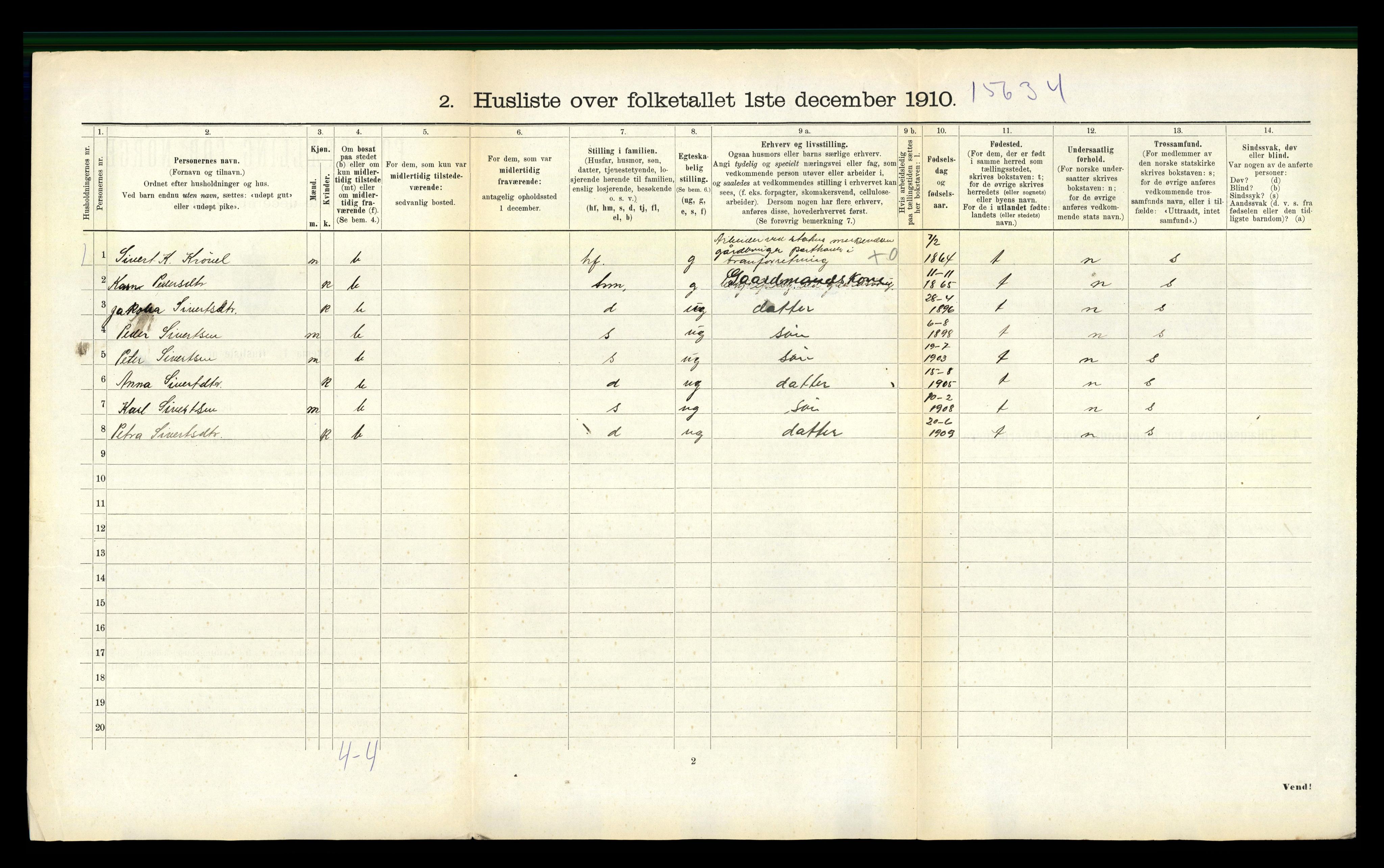 RA, 1910 census for Ørsta, 1910, p. 297