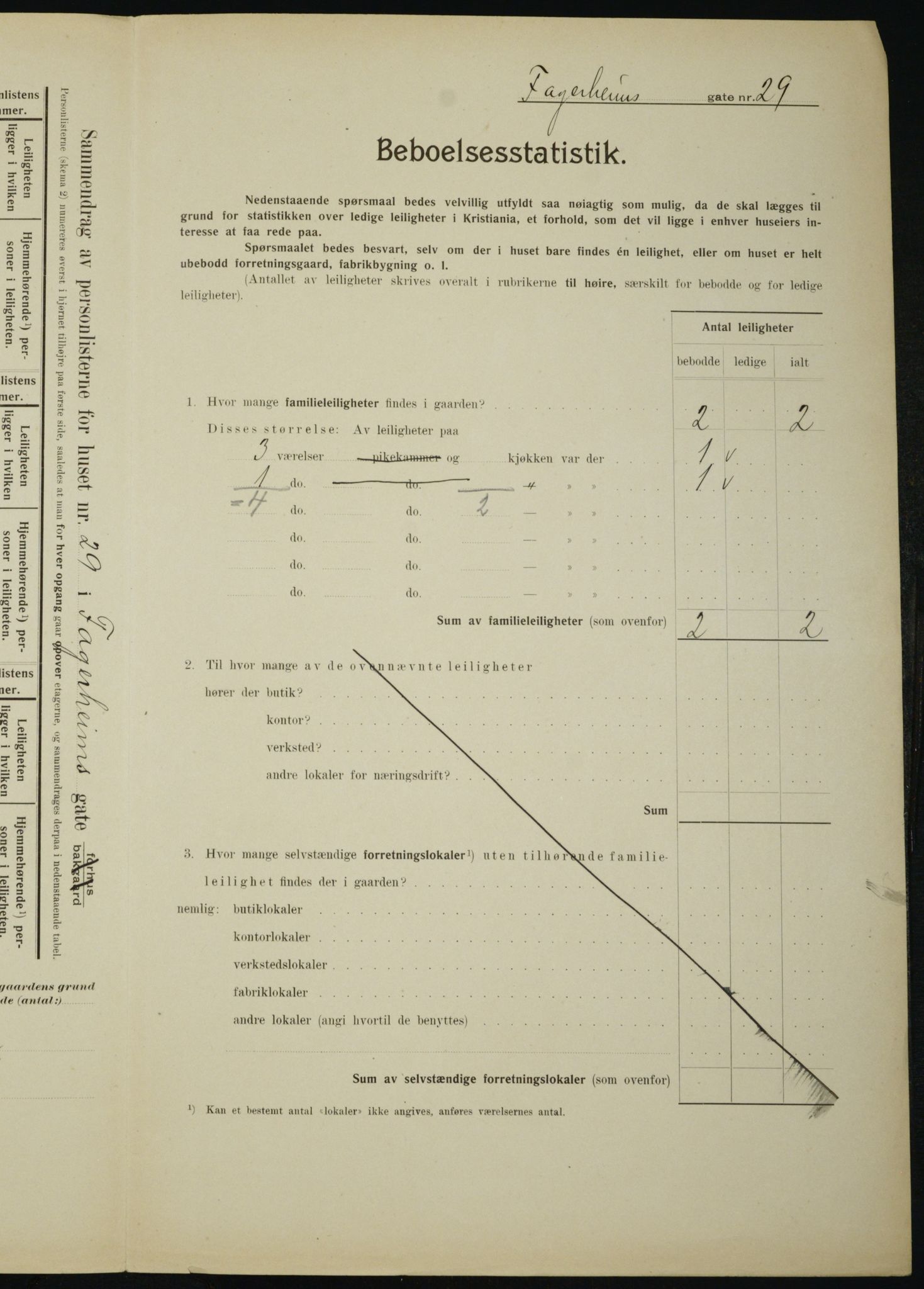 OBA, Municipal Census 1910 for Kristiania, 1910, p. 21781