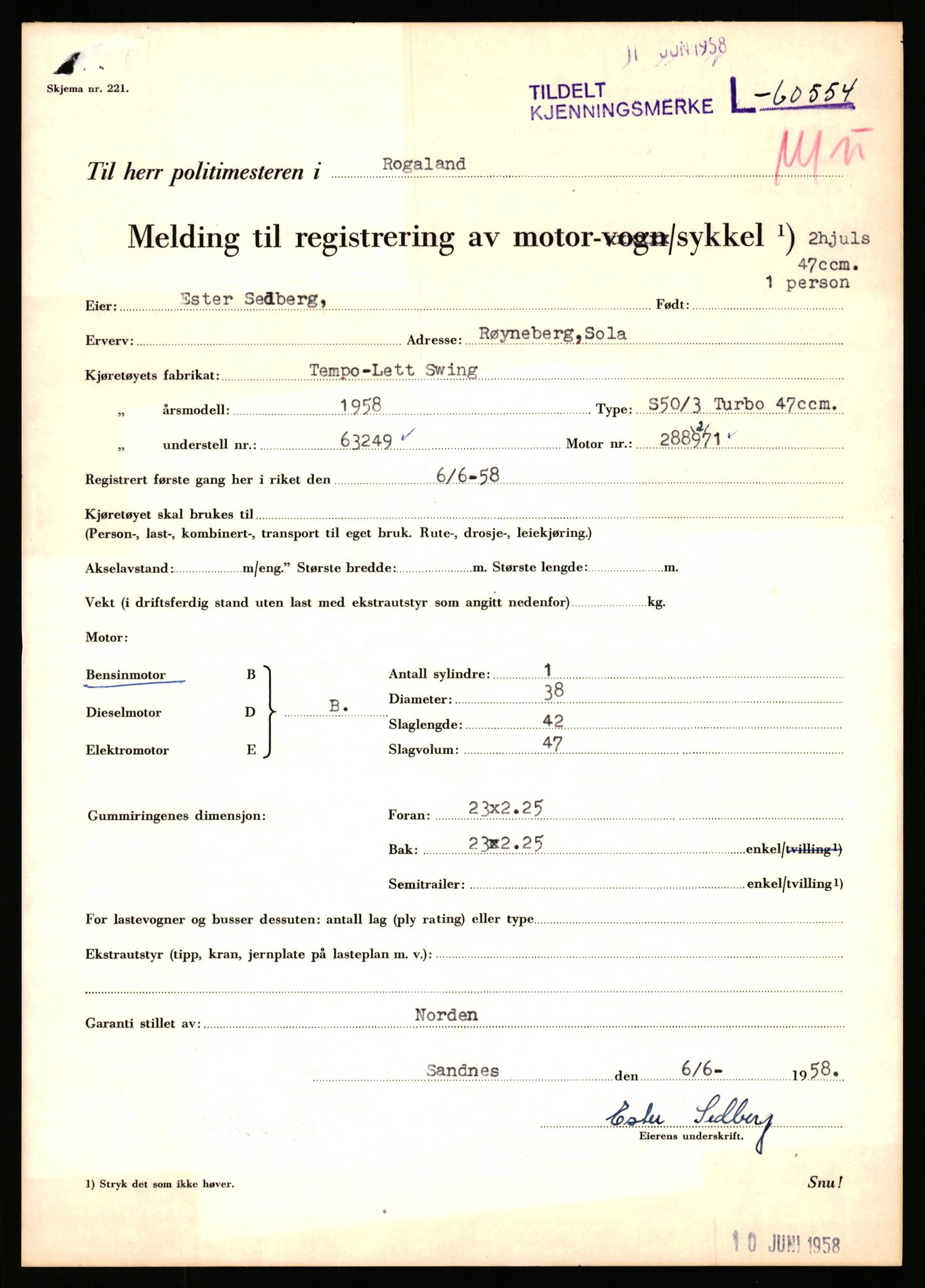 Stavanger trafikkstasjon, AV/SAST-A-101942/0/F/L0059: L-60000 - L-60699, 1930-1971, p. 1677