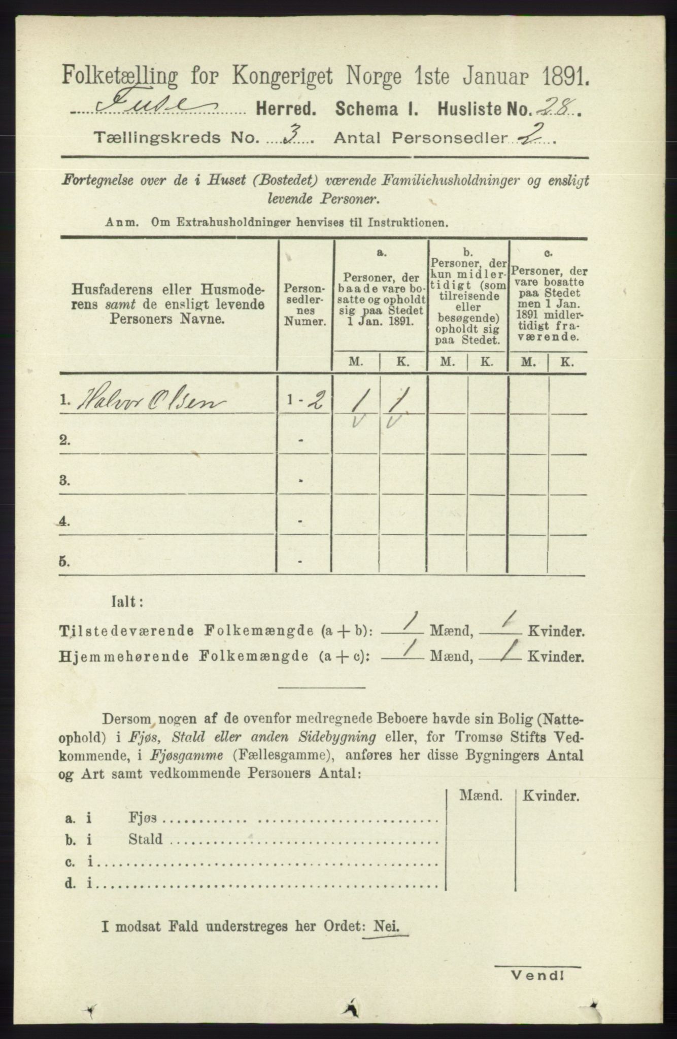 RA, 1891 census for 1241 Fusa, 1891, p. 514