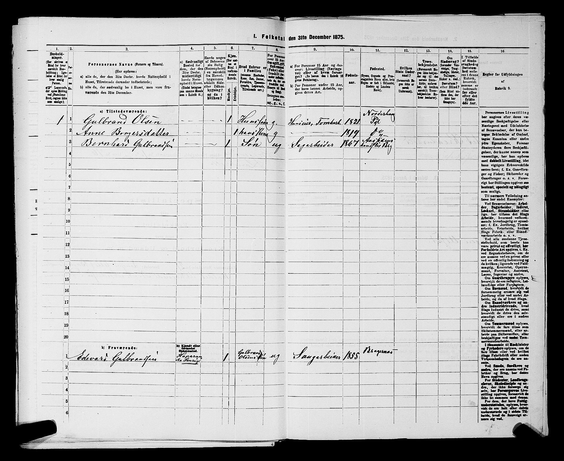 SAKO, 1875 census for 0626P Lier, 1875, p. 236