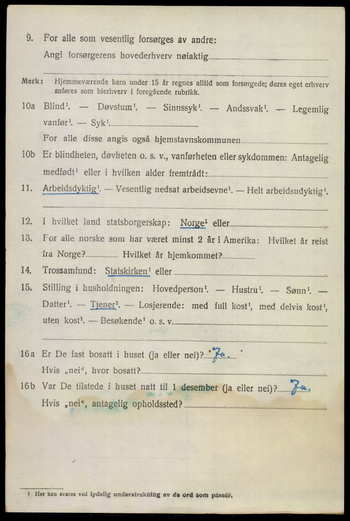 SAKO, 1920 census for Flesberg, 1920, p. 2738