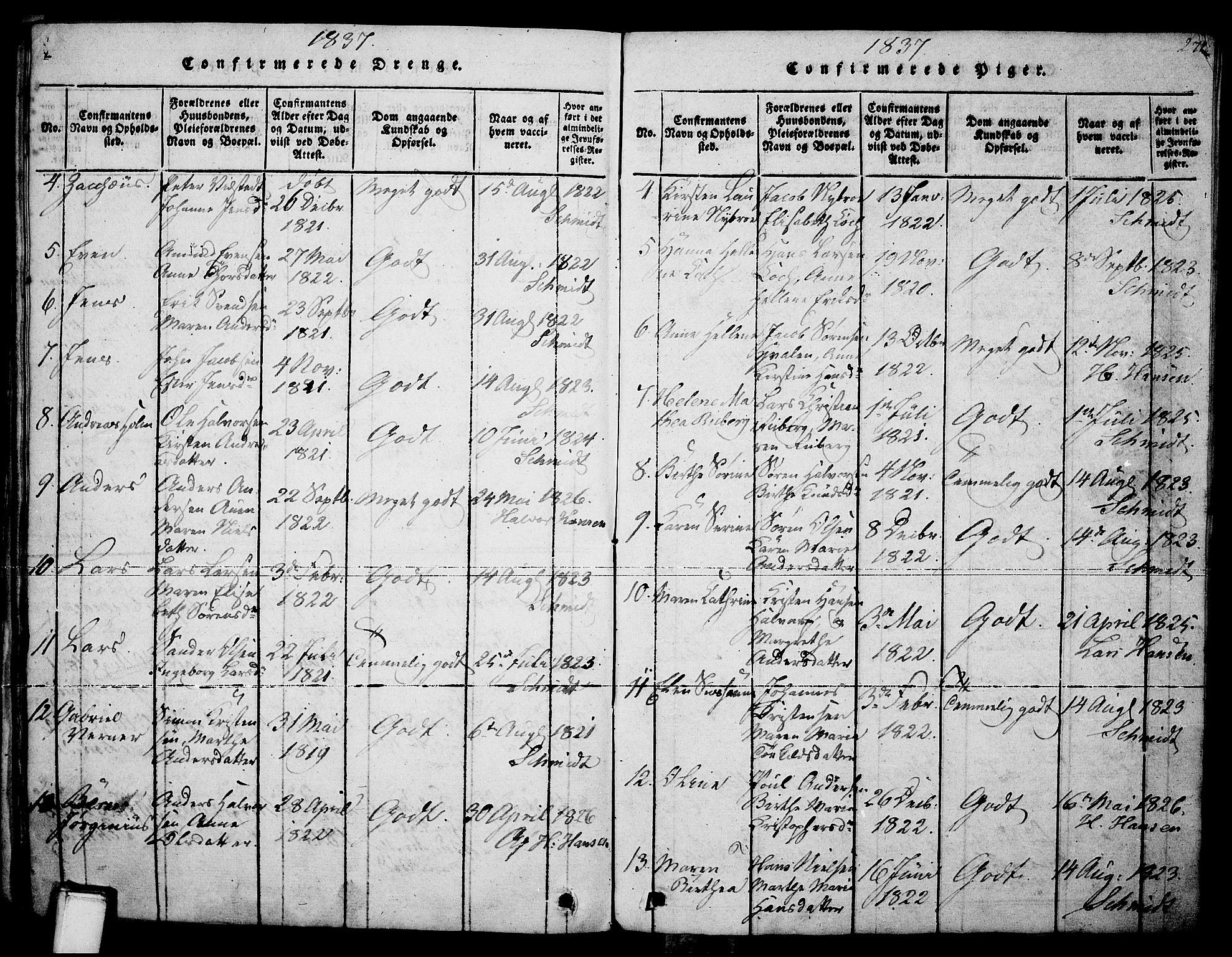 Brevik kirkebøker, AV/SAKO-A-255/F/Fa/L0004: Parish register (official) no. 4, 1814-1846, p. 272