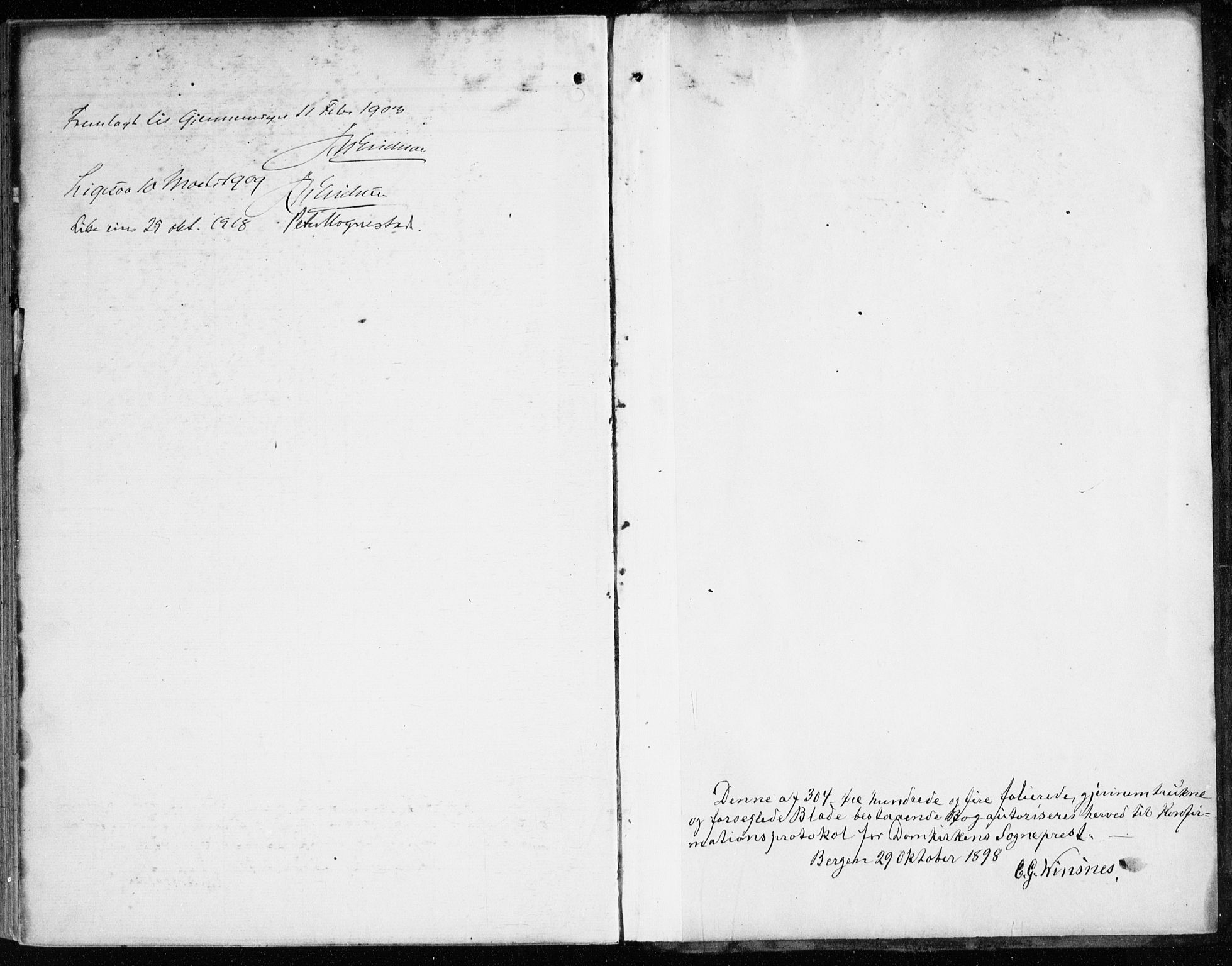 Domkirken sokneprestembete, SAB/A-74801/H/Haa/L0031: Parish register (official) no. C 6, 1898-1915