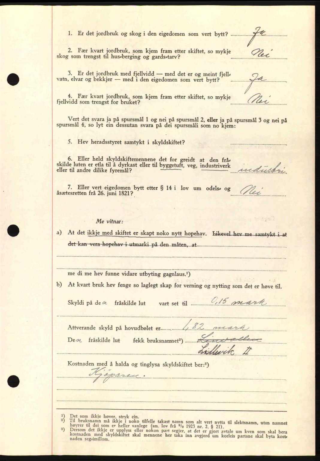 Romsdal sorenskriveri, AV/SAT-A-4149/1/2/2C: Mortgage book no. A11, 1941-1942, Diary no: : 61/1942