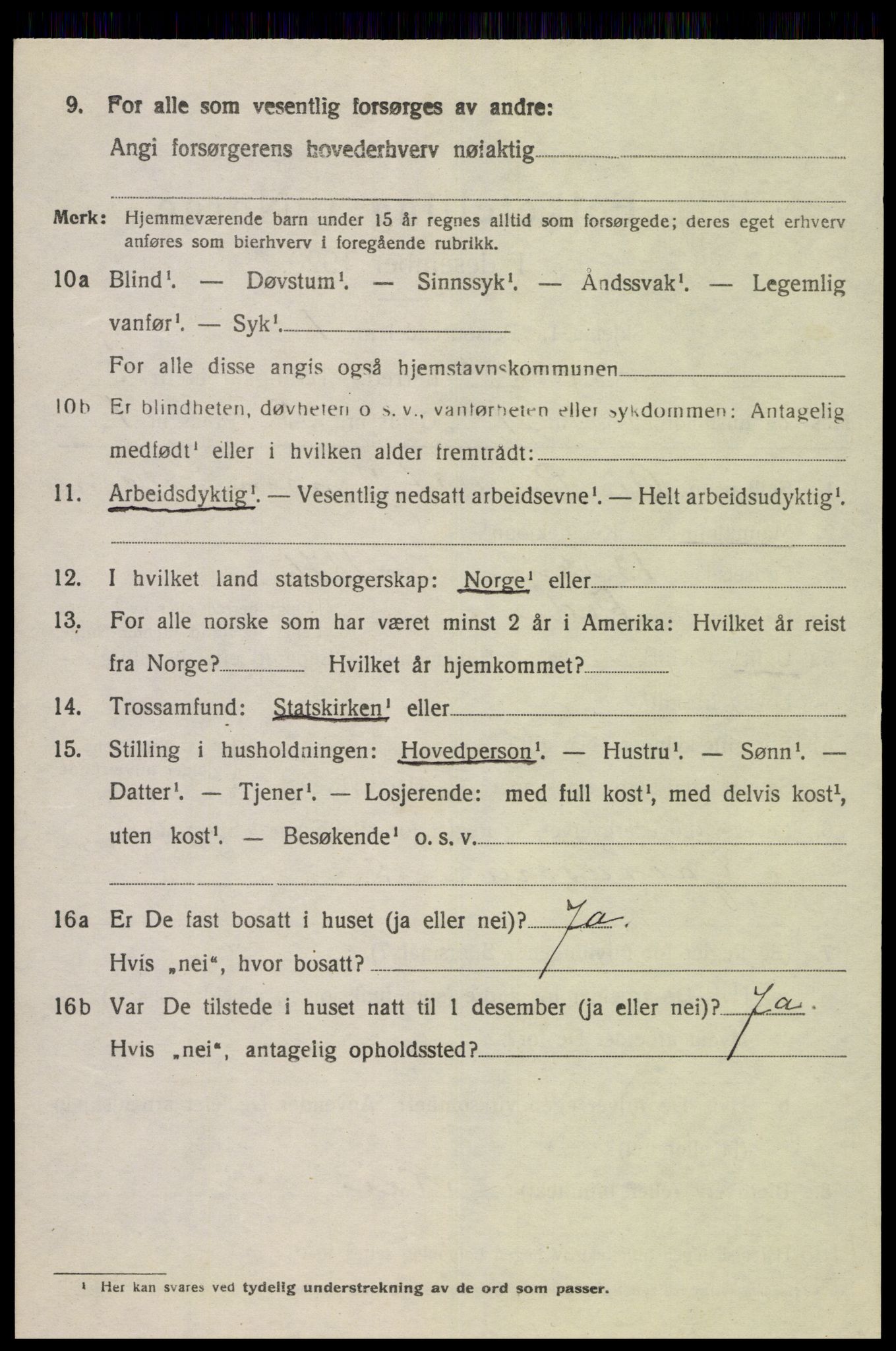 SAK, 1920 census for Feda, 1920, p. 1718