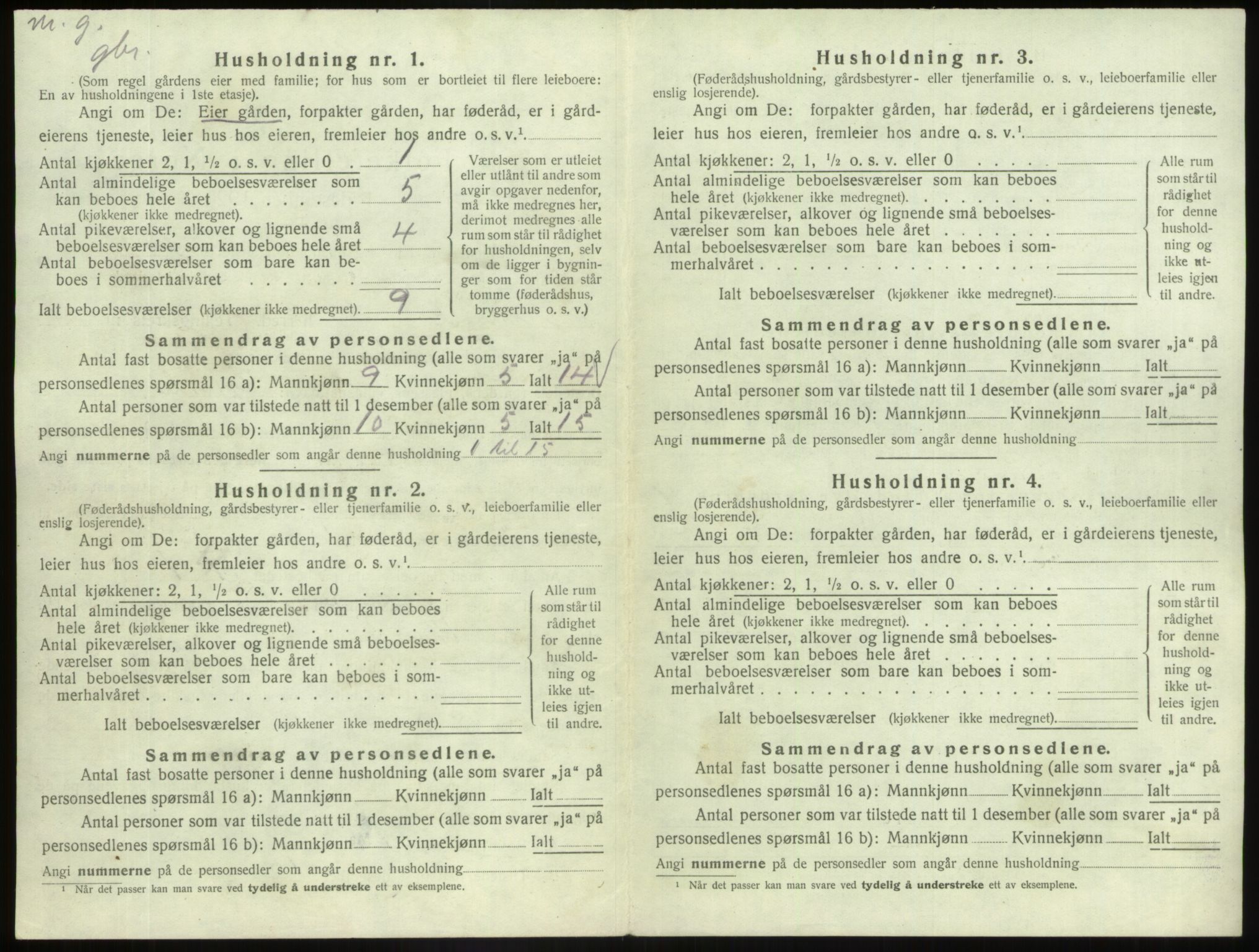 SAB, 1920 census for Askvoll, 1920, p. 198