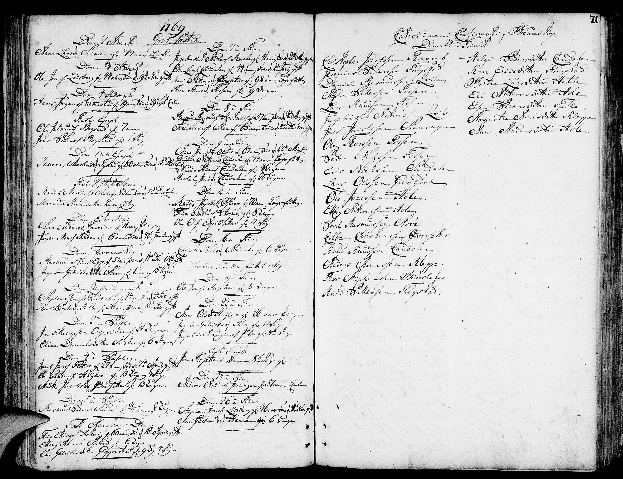 Gloppen sokneprestembete, AV/SAB-A-80101/H/Haa/Haaa/L0004: Parish register (official) no. A 4, 1758-1784, p. 71