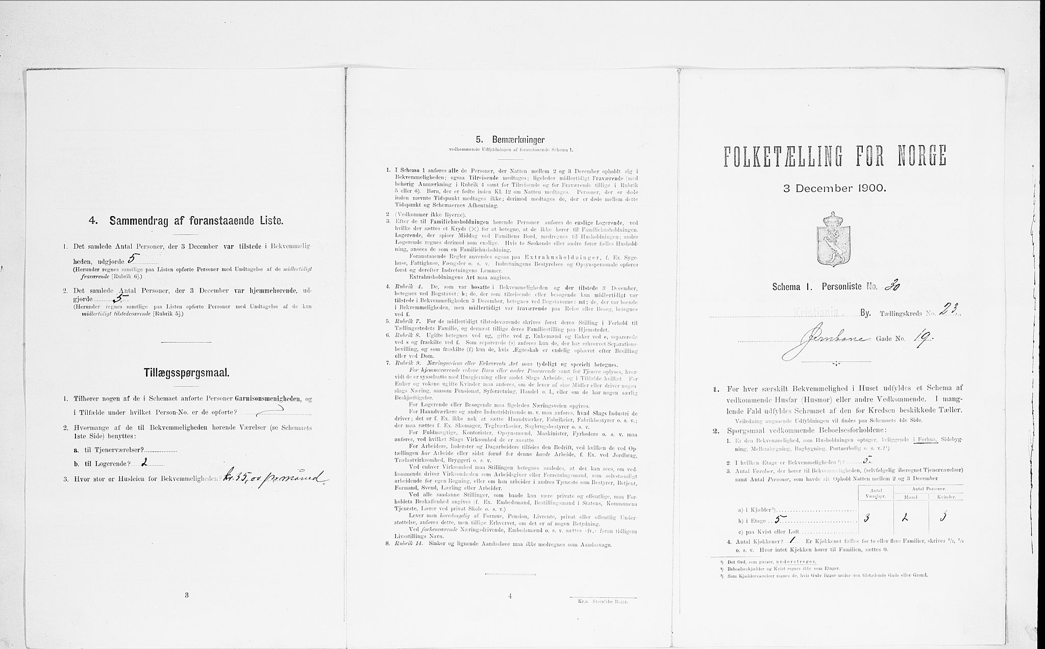 SAO, 1900 census for Kristiania, 1900, p. 102482