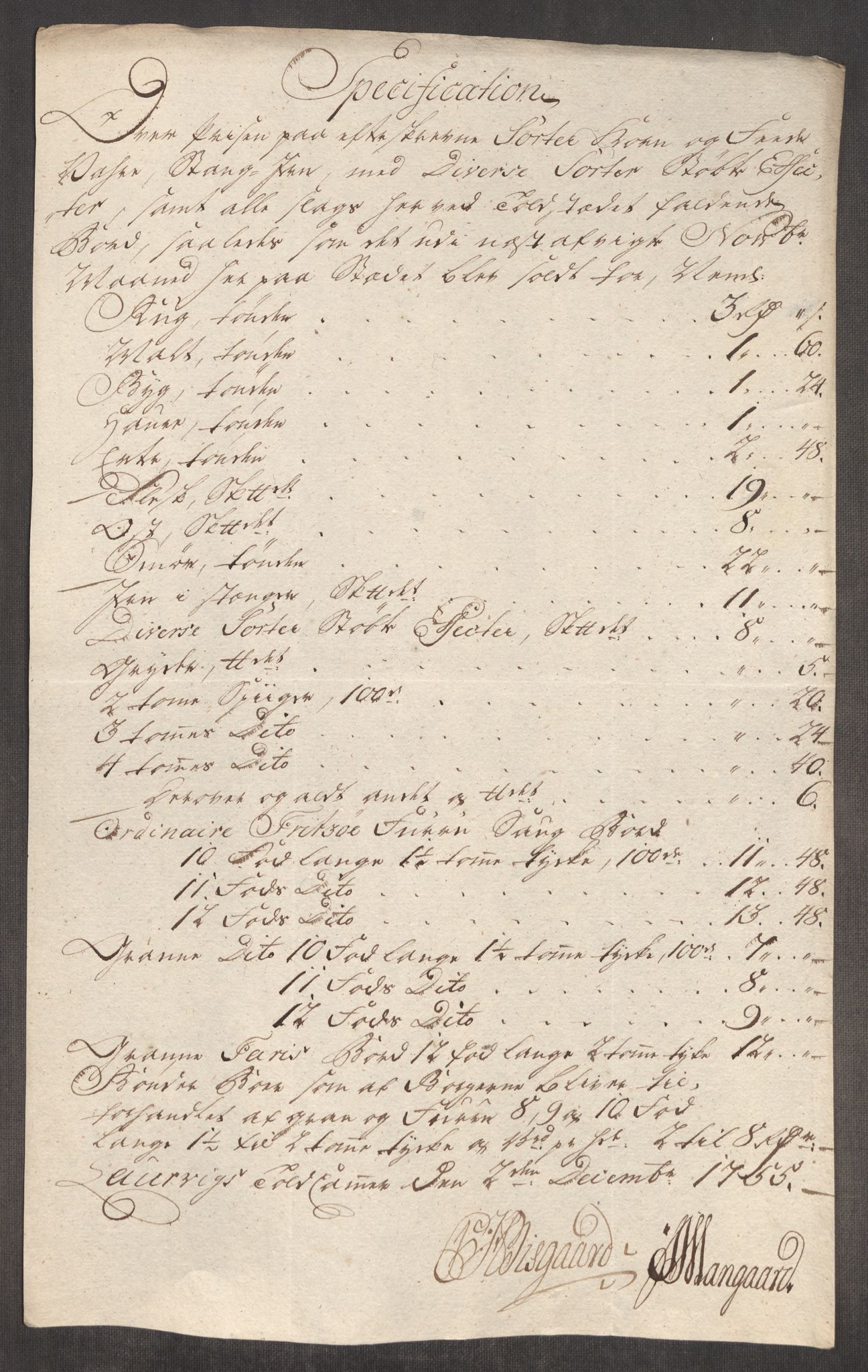 Rentekammeret inntil 1814, Realistisk ordnet avdeling, AV/RA-EA-4070/Oe/L0005: [Ø1]: Priskuranter, 1753-1757, p. 503