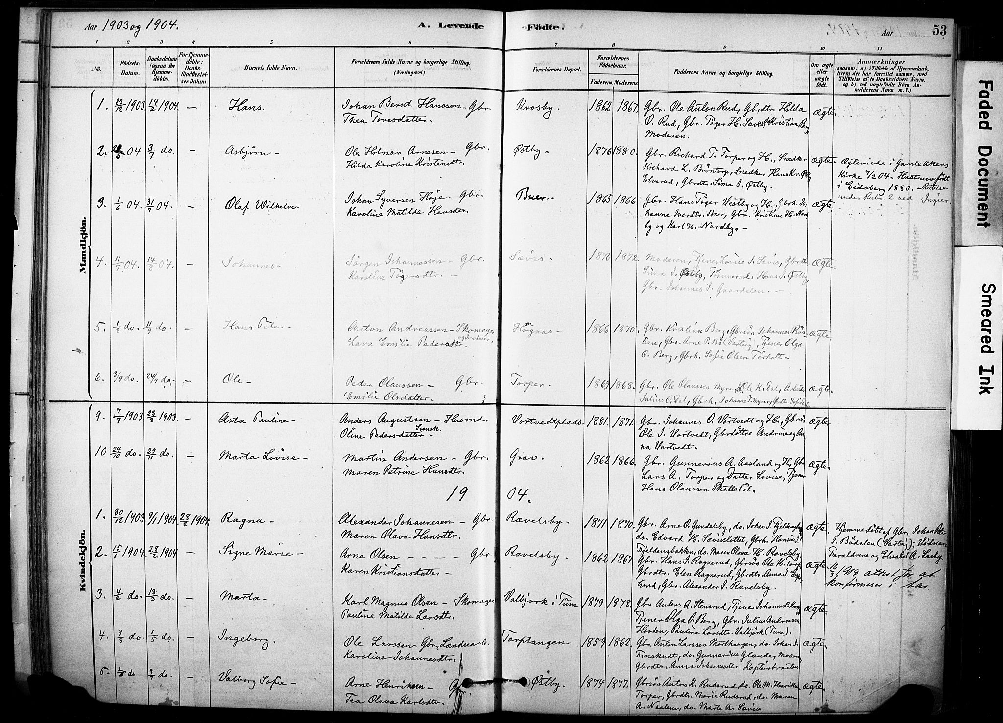 Rakkestad prestekontor Kirkebøker, AV/SAO-A-2008/F/Fc/L0001: Parish register (official) no. III 1, 1878-1905, p. 53