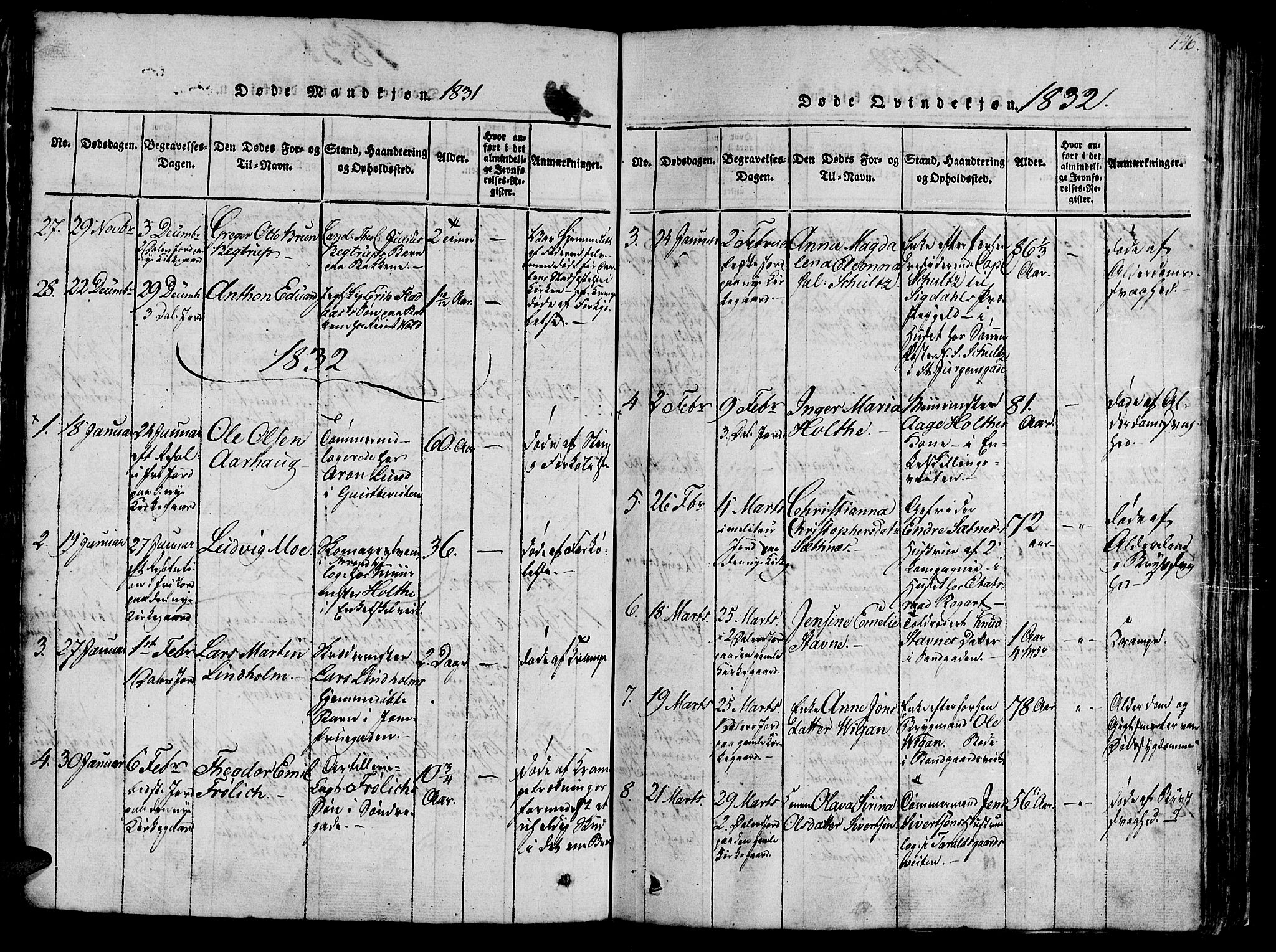 Ministerialprotokoller, klokkerbøker og fødselsregistre - Sør-Trøndelag, SAT/A-1456/602/L0135: Parish register (copy) no. 602C03, 1815-1832, p. 146