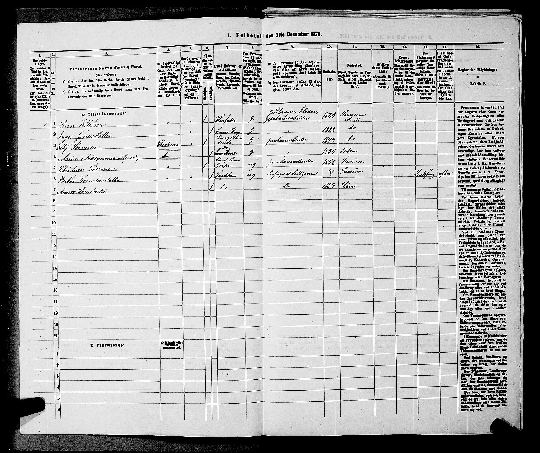 SAKO, 1875 census for 0623P Modum, 1875, p. 2727