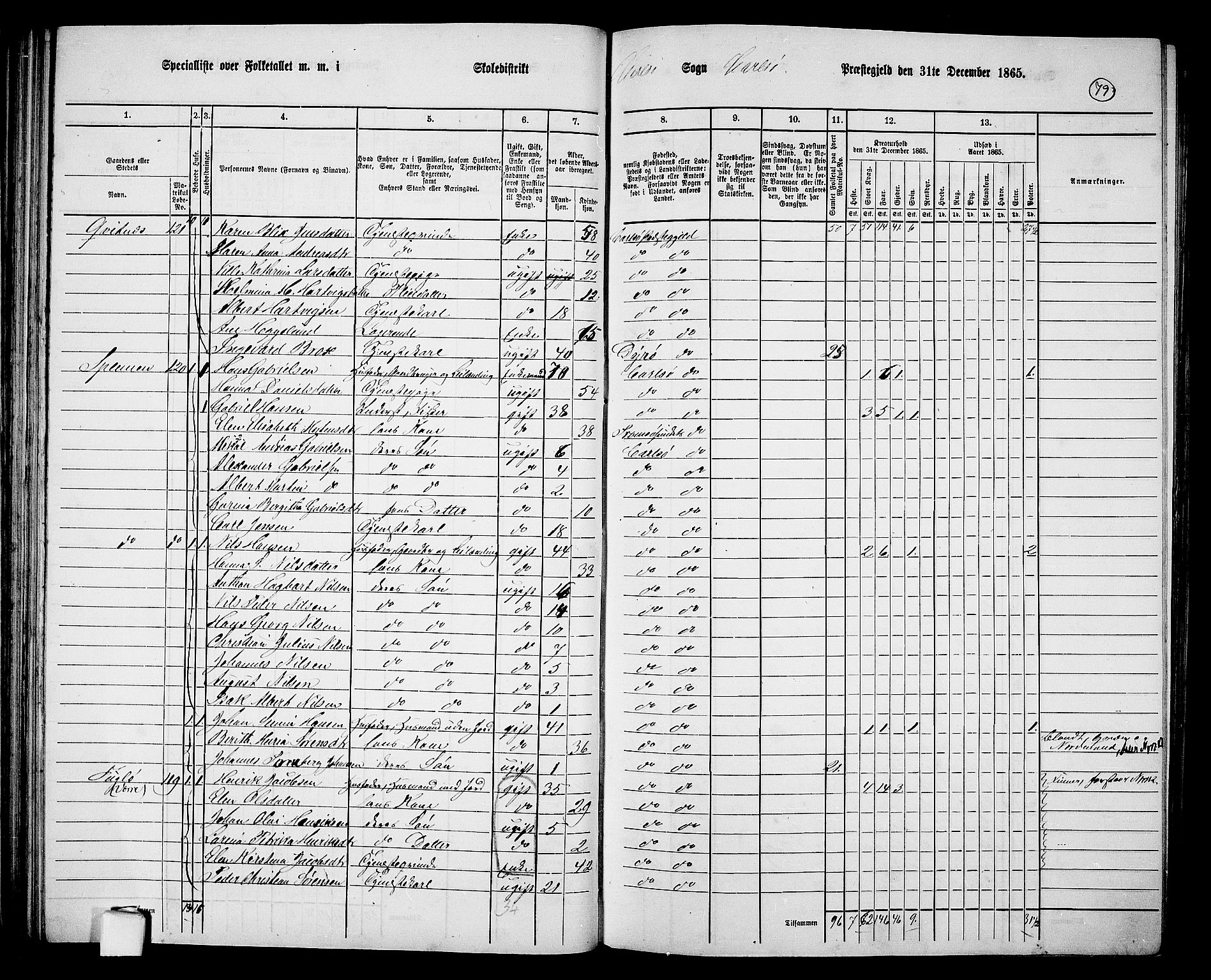 RA, 1865 census for Karlsøy, 1865, p. 79