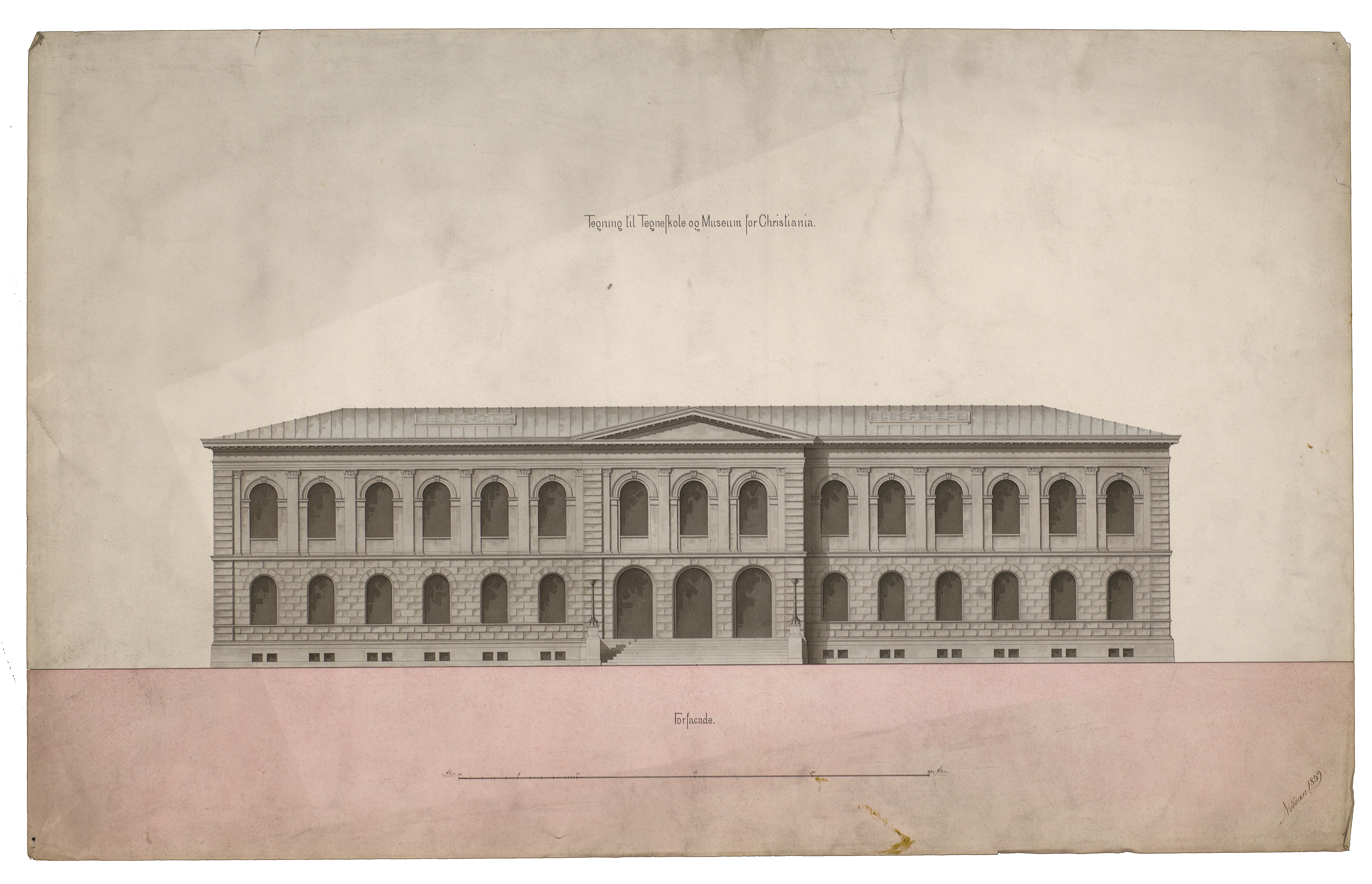 Kirke- og undervisningsdepartementet, Kart og tegninger, AV/RA-S-6639, 1800-1899, p. 1