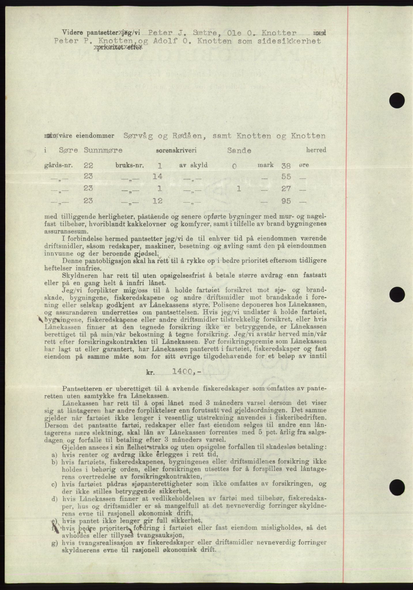 Søre Sunnmøre sorenskriveri, AV/SAT-A-4122/1/2/2C/L0061: Mortgage book no. 55, 1936-1936, Diary no: : 1677/1936