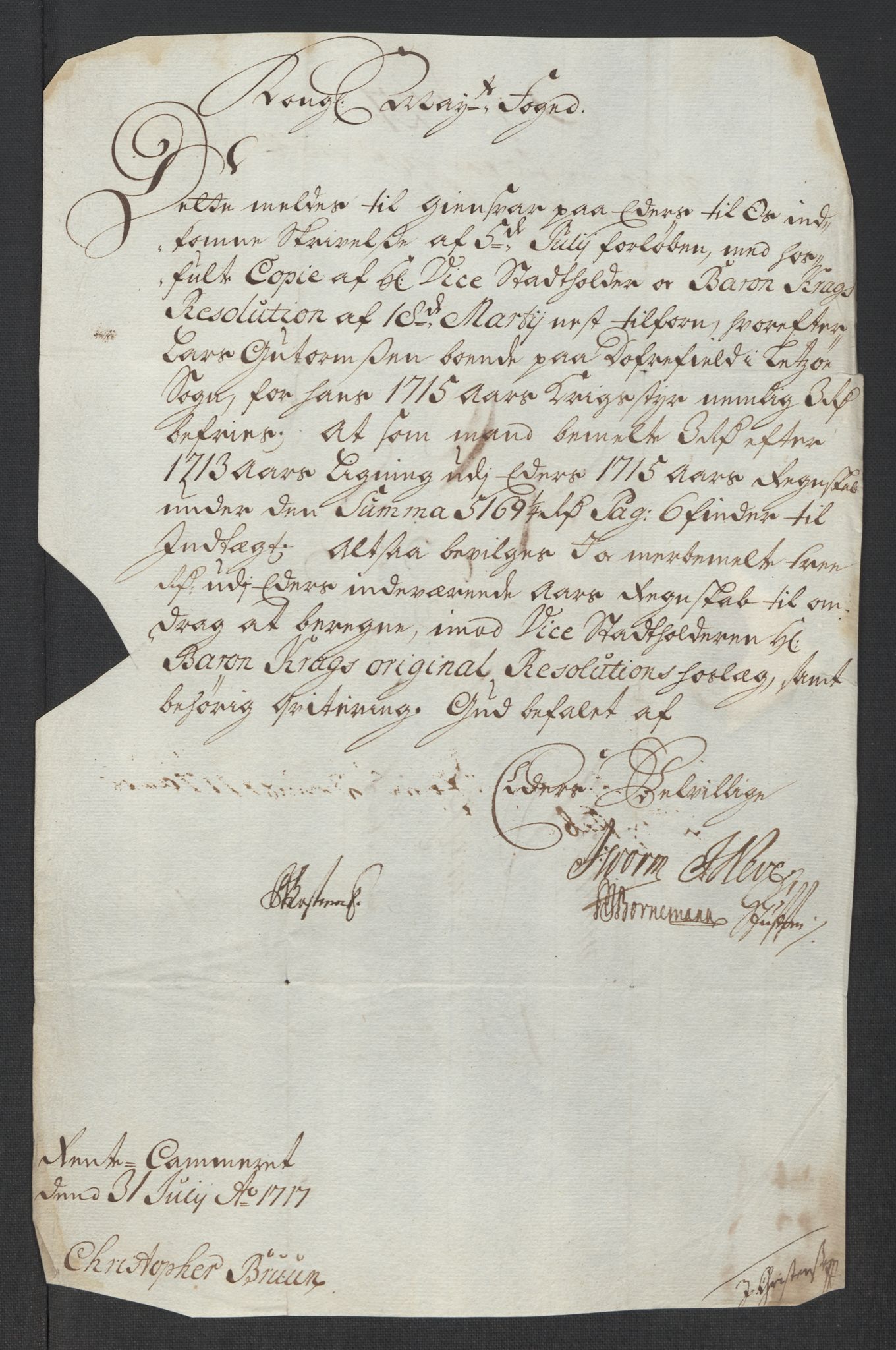 Rentekammeret inntil 1814, Reviderte regnskaper, Fogderegnskap, AV/RA-EA-4092/R17/L1187: Fogderegnskap Gudbrandsdal, 1717, p. 249