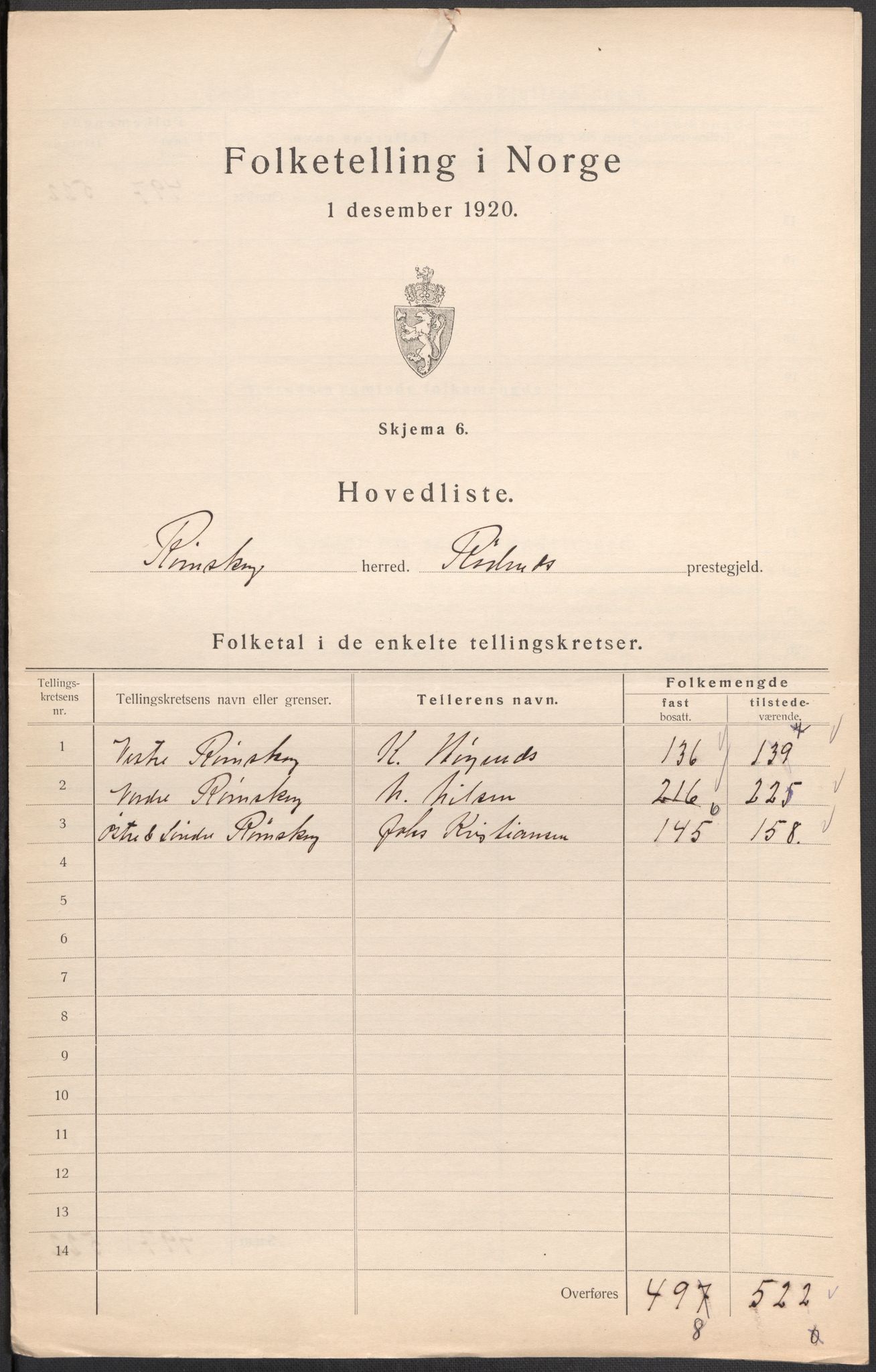 SAO, 1920 census for Rømskog, 1920, p. 3