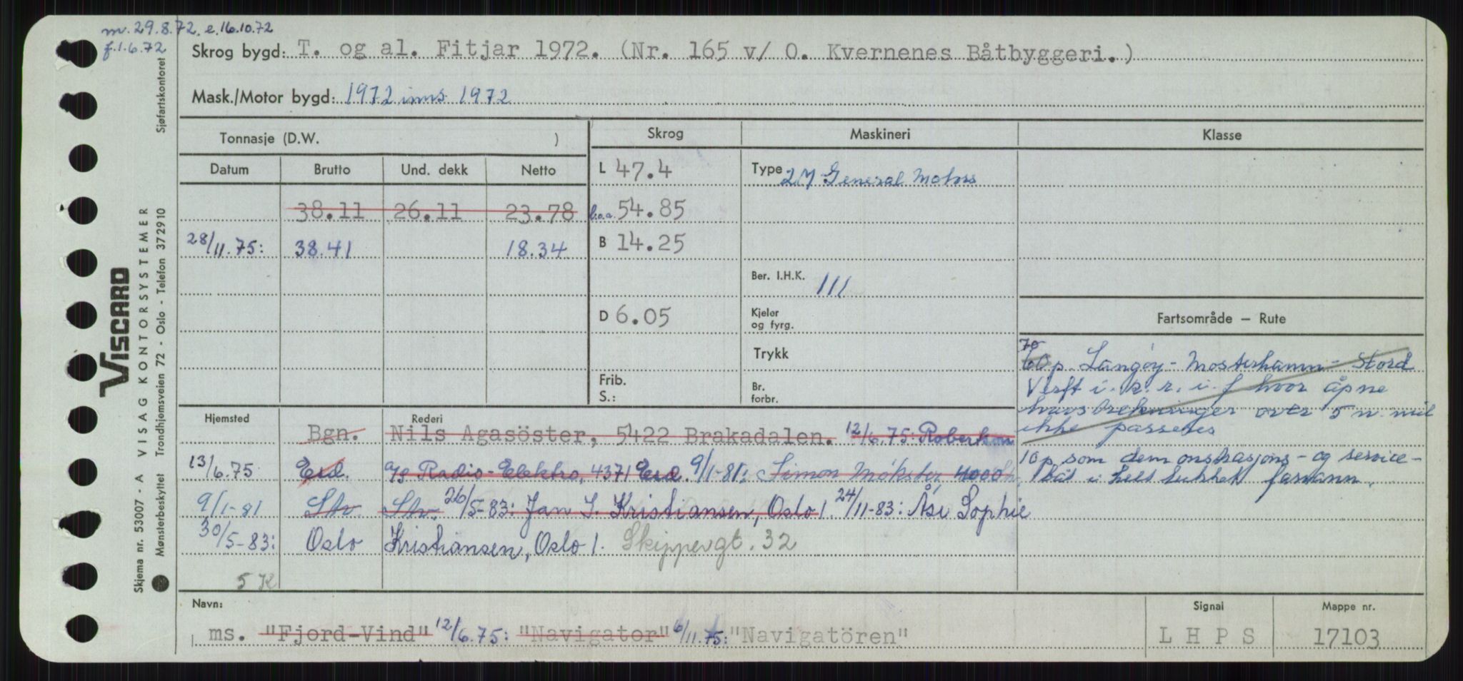 Sjøfartsdirektoratet med forløpere, Skipsmålingen, RA/S-1627/H/Ha/L0004/0001: Fartøy, Mas-R / Fartøy, Mas-Odd, p. 425