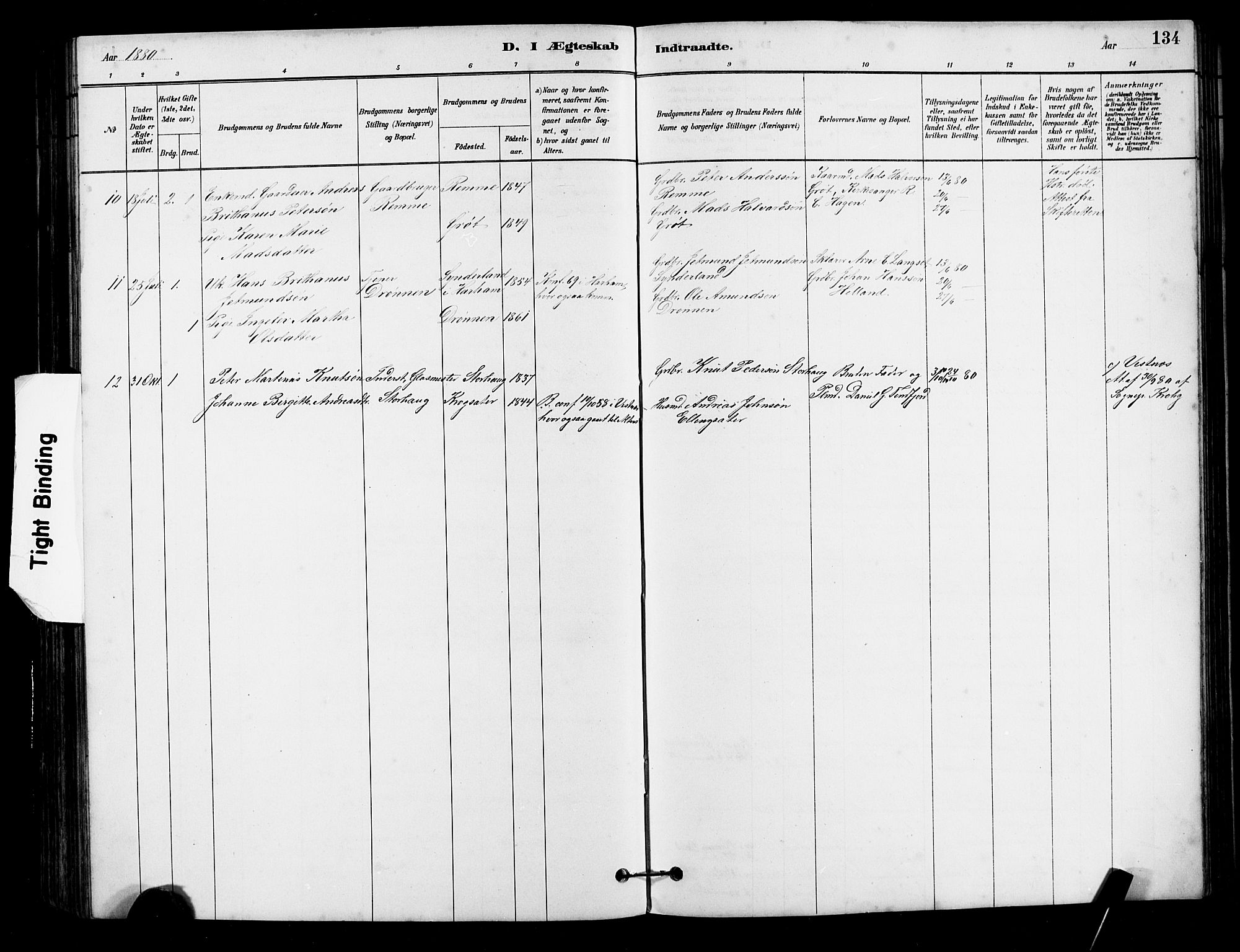 Ministerialprotokoller, klokkerbøker og fødselsregistre - Møre og Romsdal, AV/SAT-A-1454/525/L0376: Parish register (copy) no. 525C02, 1880-1902, p. 134