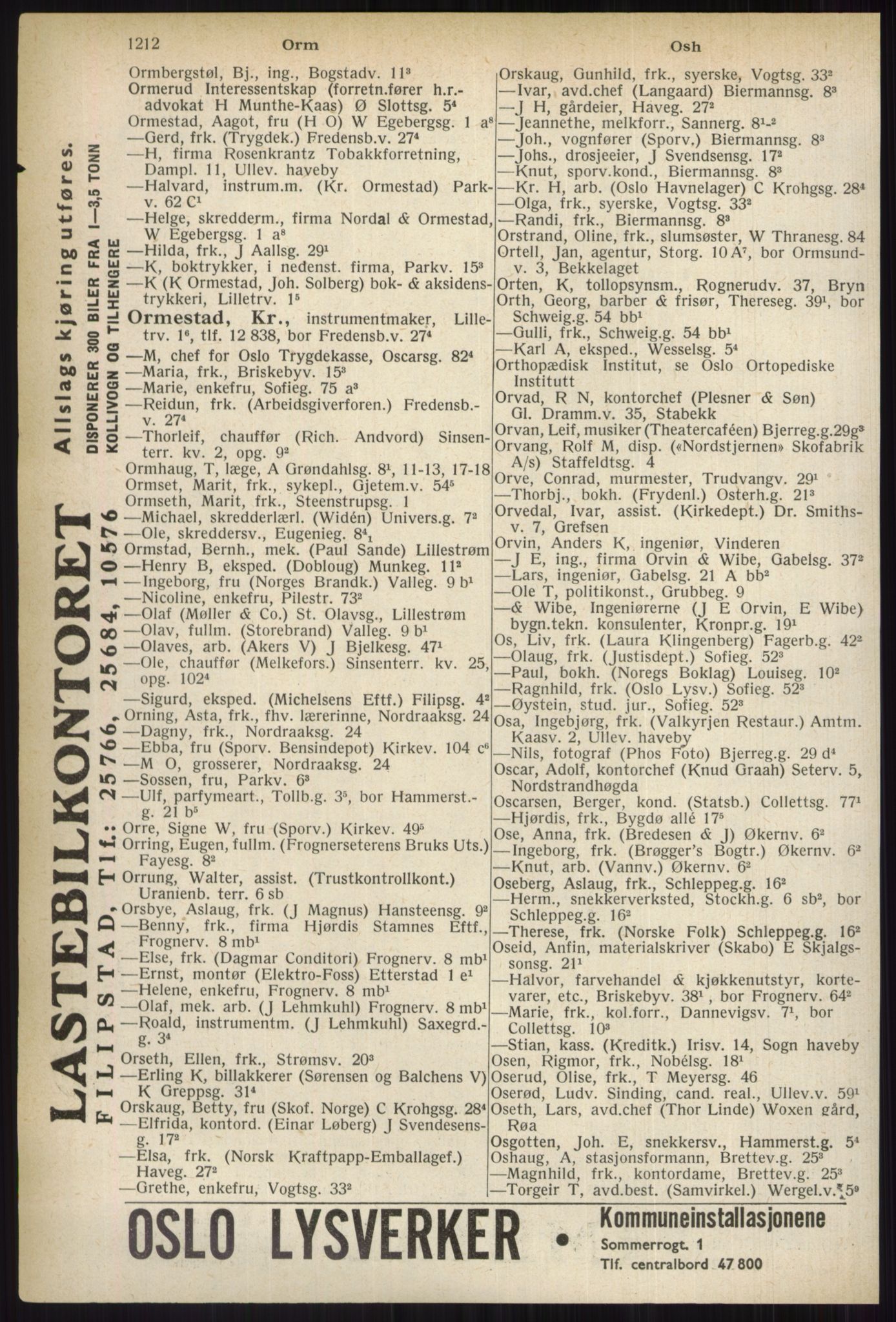 Kristiania/Oslo adressebok, PUBL/-, 1937, p. 1212